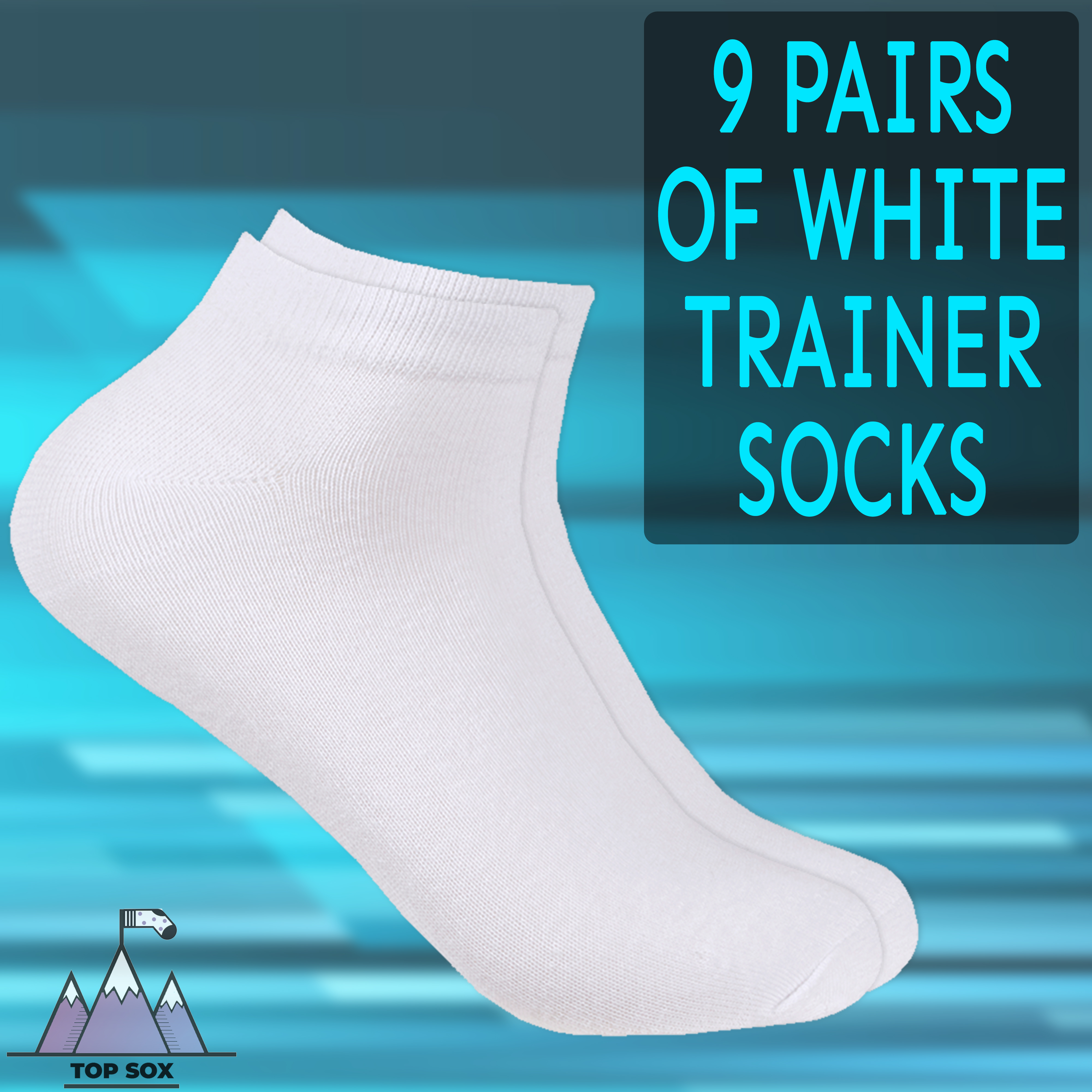 UK Womens Ladies 9 Pairs Ankle Trainer Athletic Socks Gym Sport Cotton