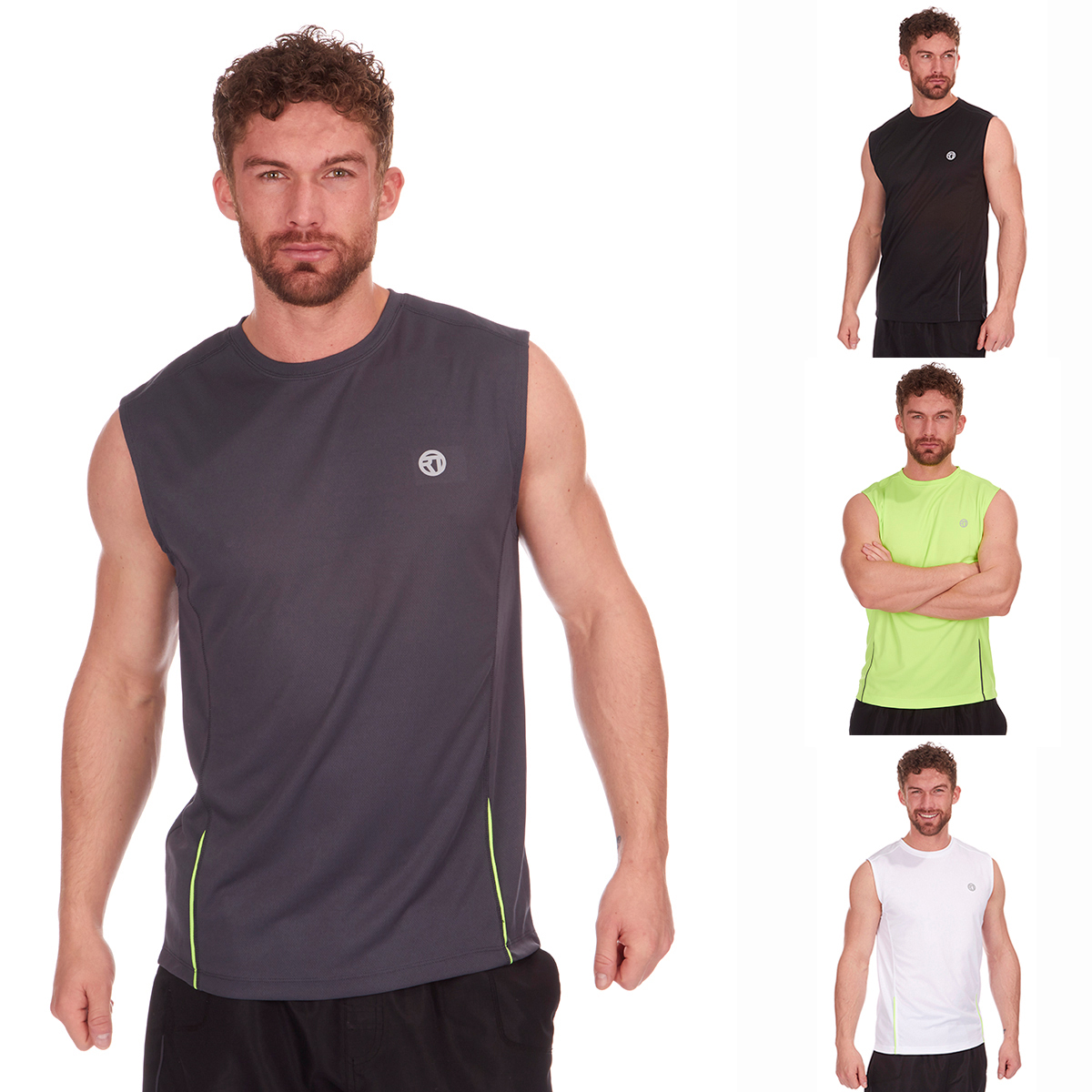 Mens Activewear Sleeveless Sports Top Running Training Gym Vest Tank