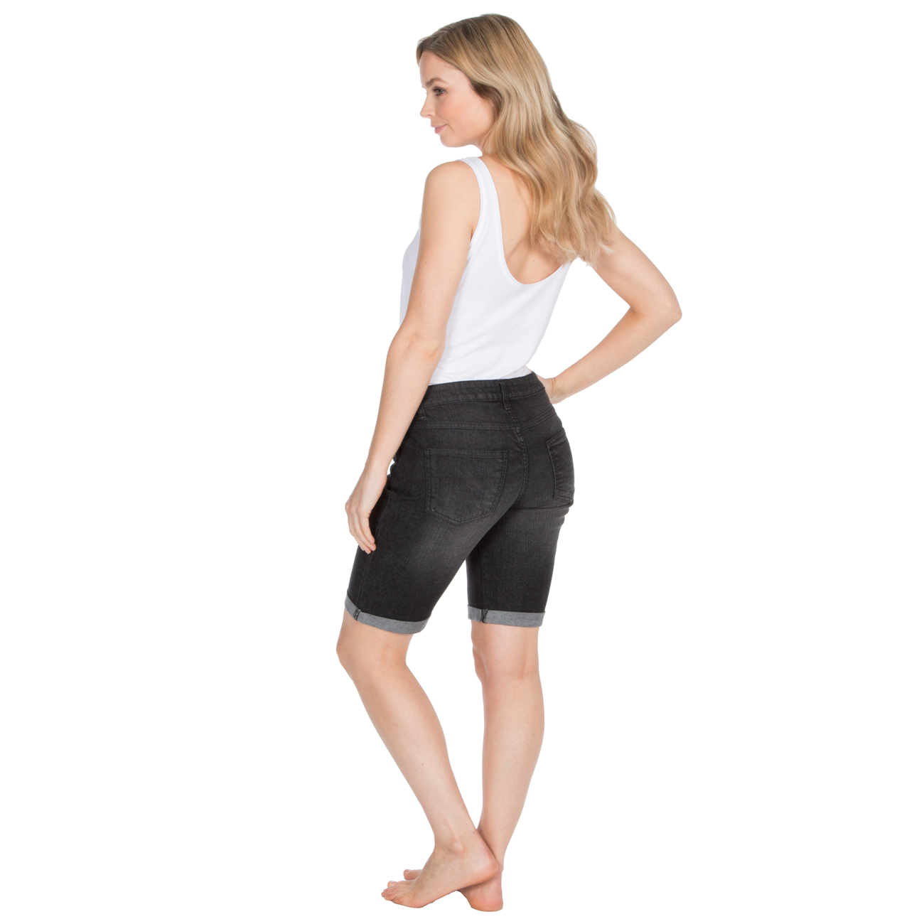 Womens knee shop length shorts uk