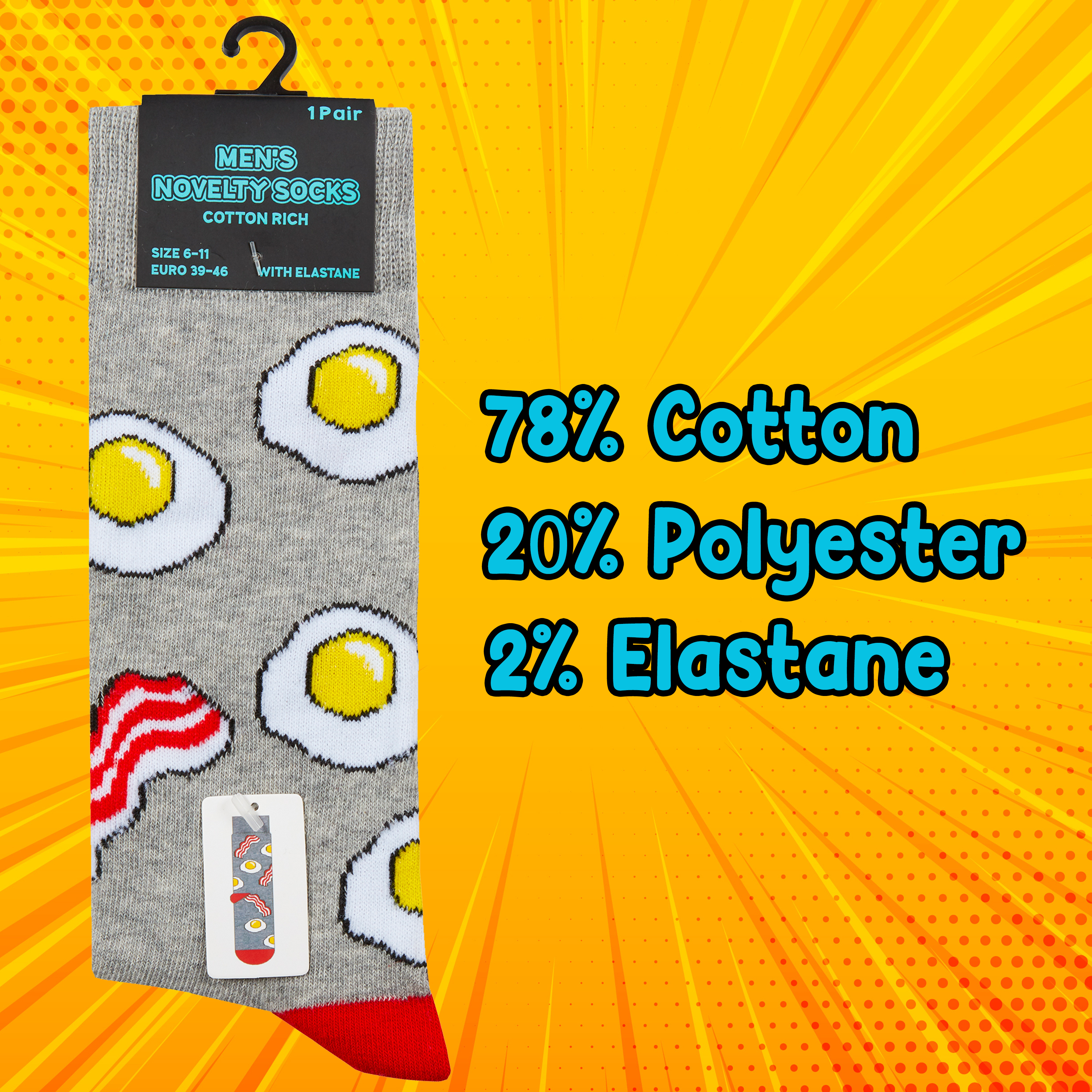 Mens Funky Socks Crew Mid Calf Novelty Cartoon Funny Cotton Rich Gift Present UK - Picture 21 of 25