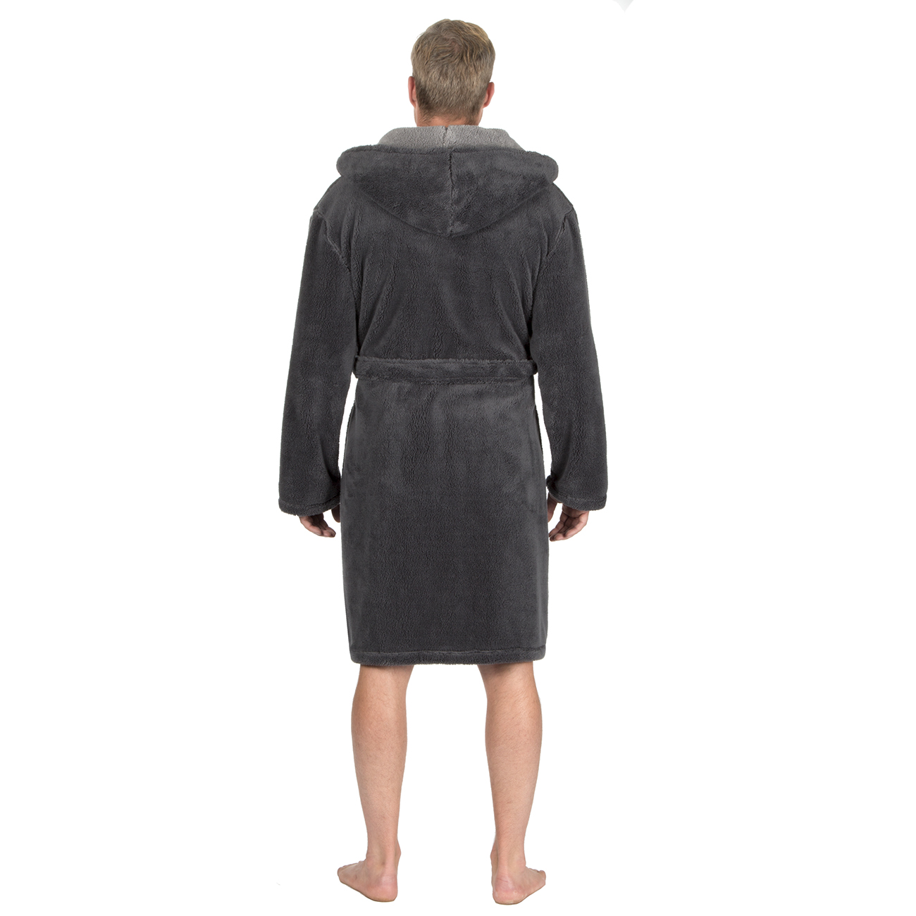 fleece hooded lounge dress