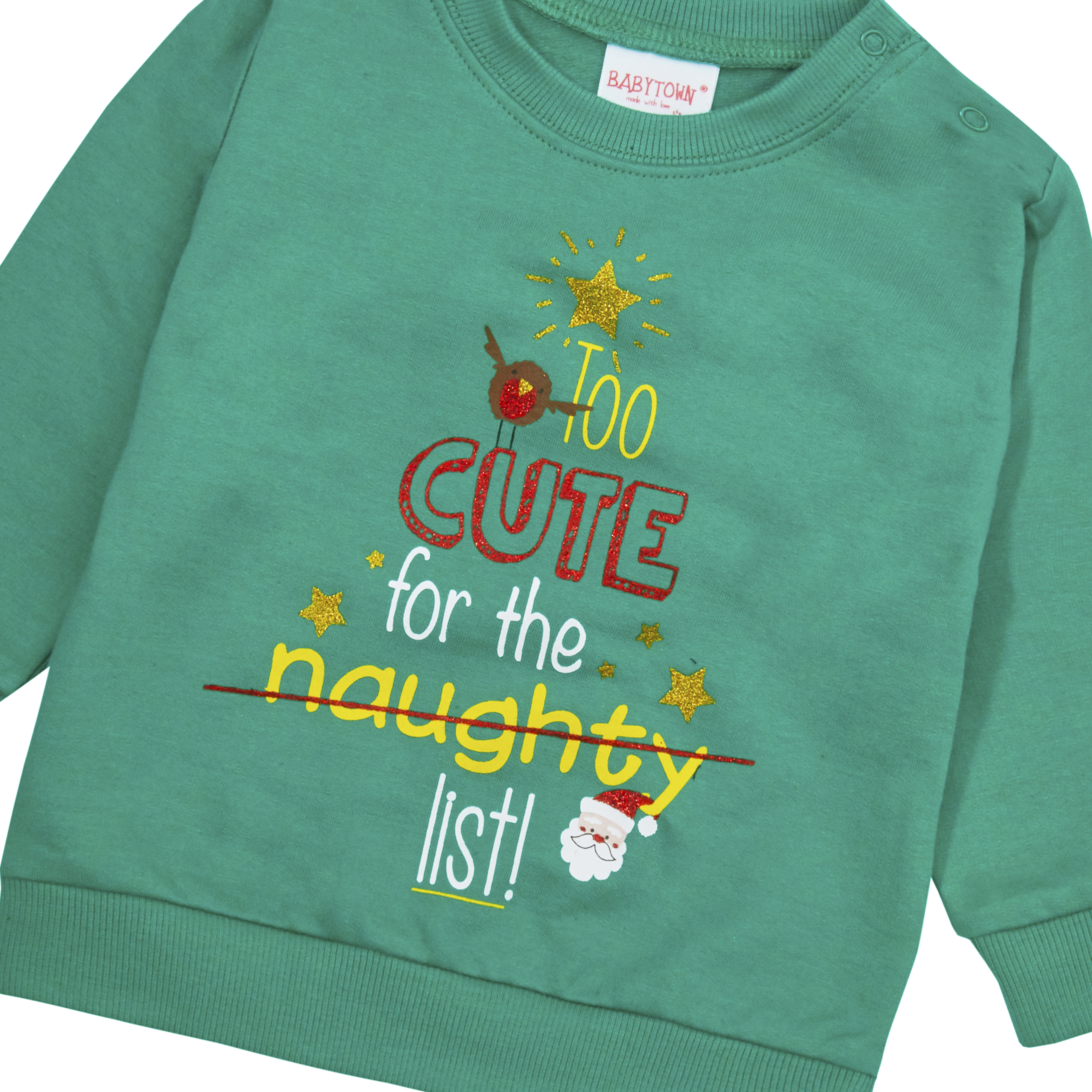 BABY TOWN Babytown Babies Printed Design Novelty Jumper Sweatshirt