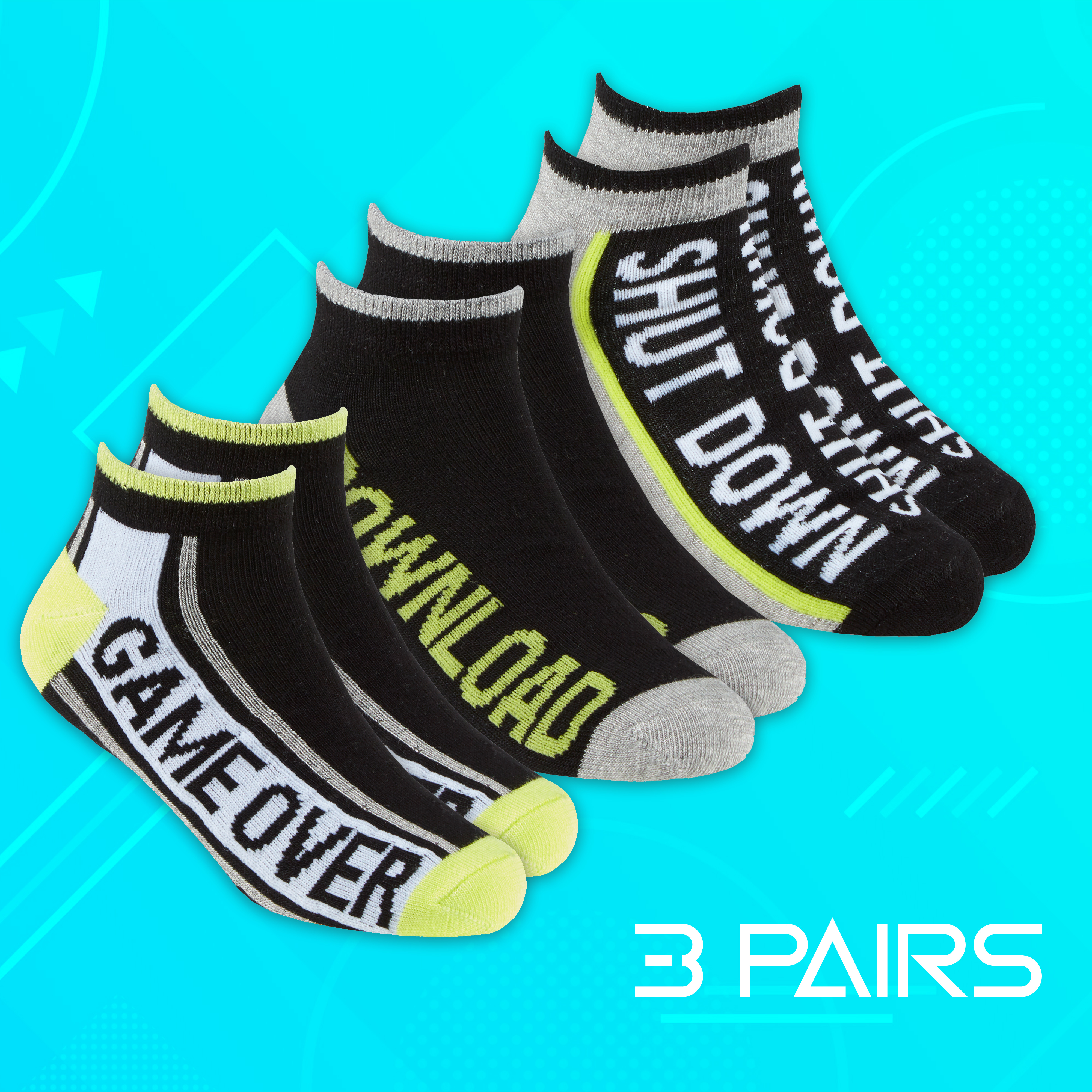 6 Pairs Kids Boys Bamboo Socks Trainer Liner Game Size 6-8.5 9-12 12.5-3.5 12-3 - Picture 11 of 14