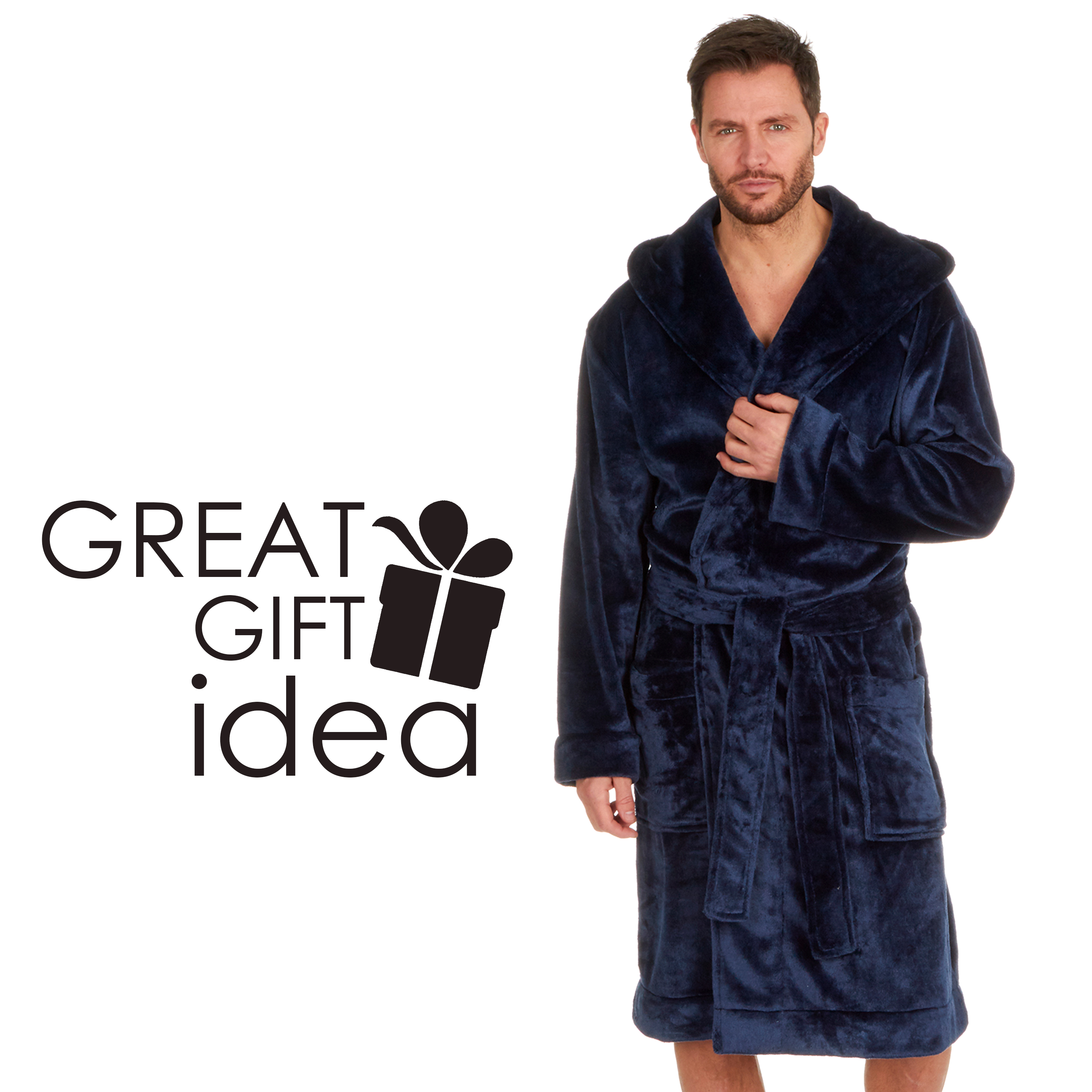 Mens plus hot sale size dressing gown