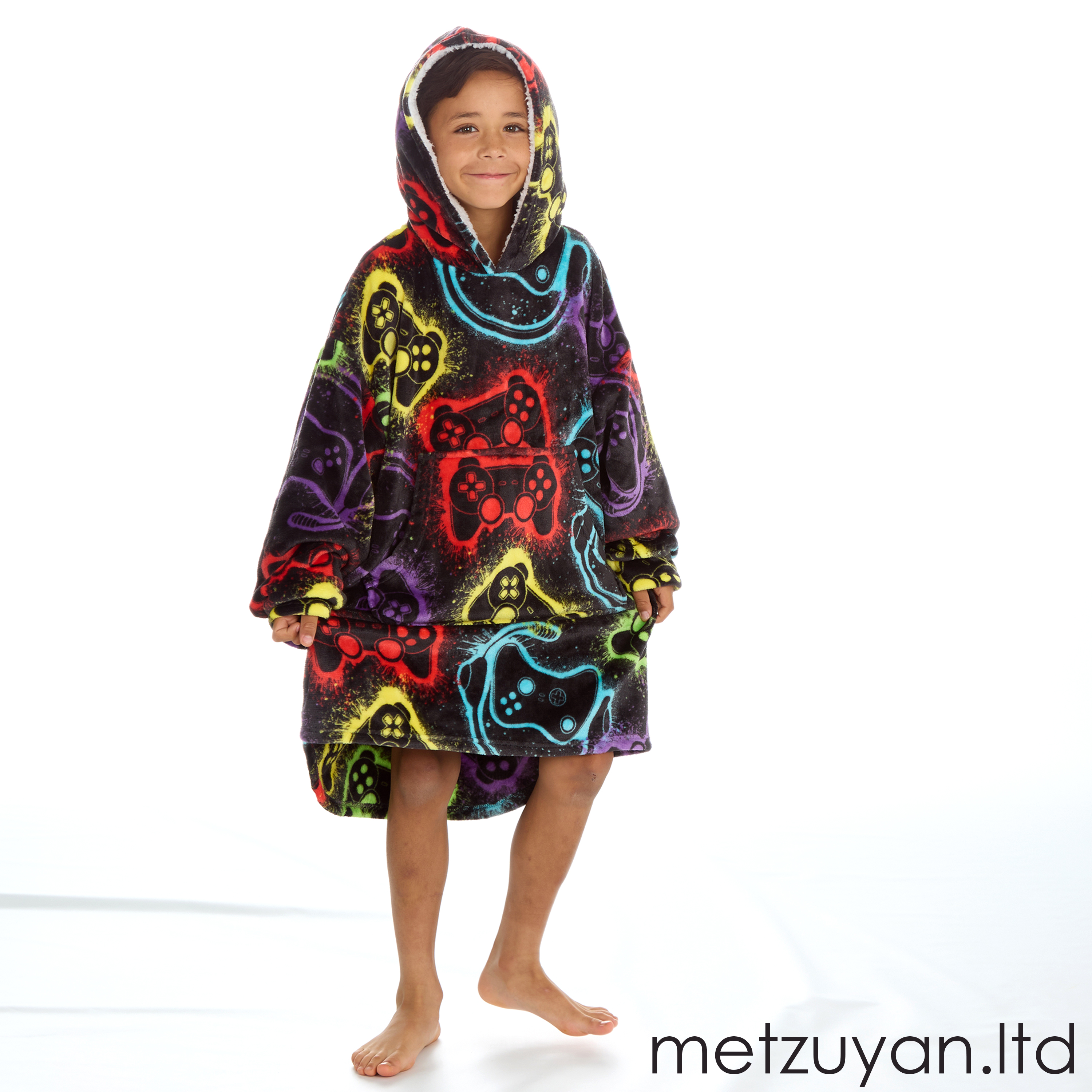 MINI ME Dad & Son Matching Kids Adult Oversized Blanket Hoodies Gaming Gamer UK - Picture 7 of 7