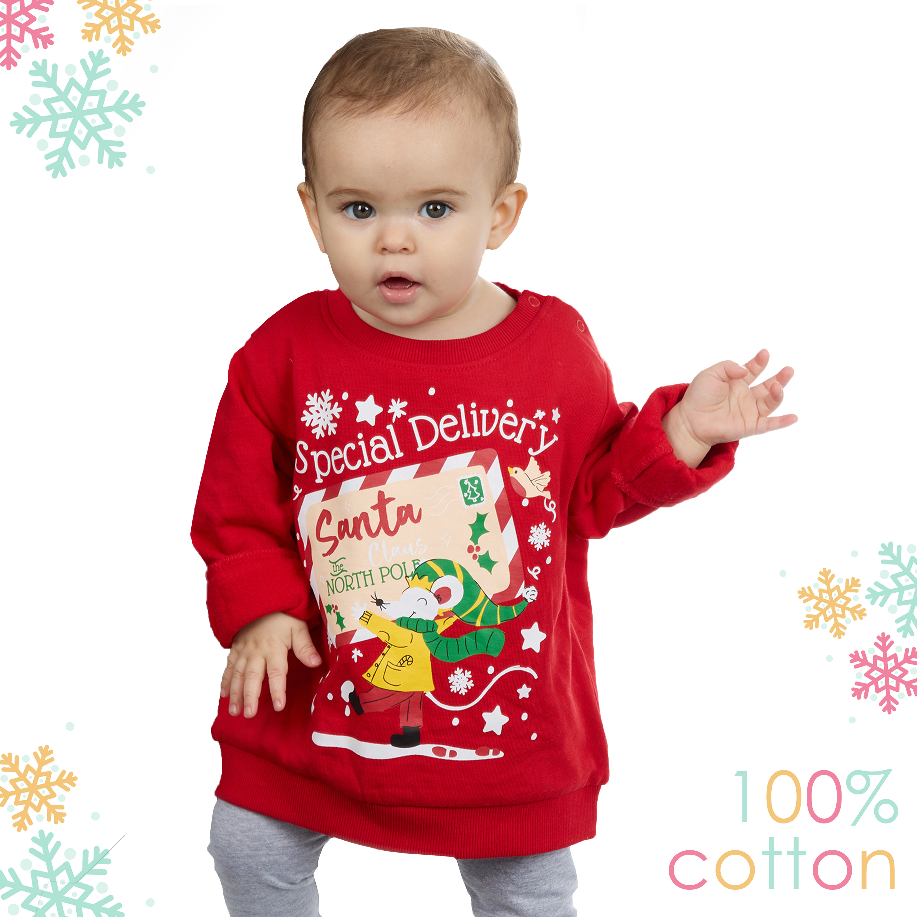 Baby Girls Boys Christmas Sweatshirt Pullover Xmas Jumper 100