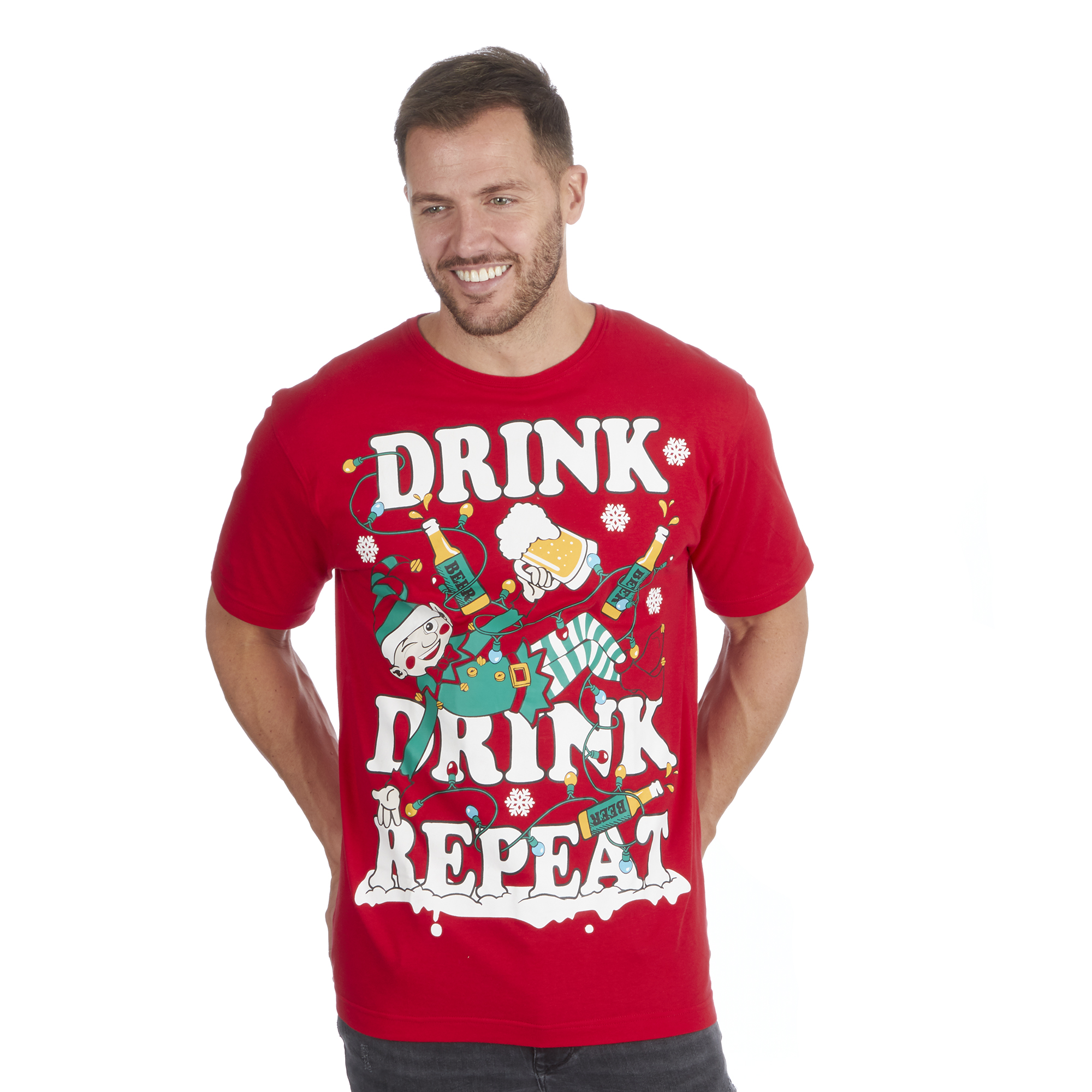 NEW Mens Big Size Duke Christmas Festive T Shirts Rudolf Snowman 3XL 4XL 5XL 6XL 
