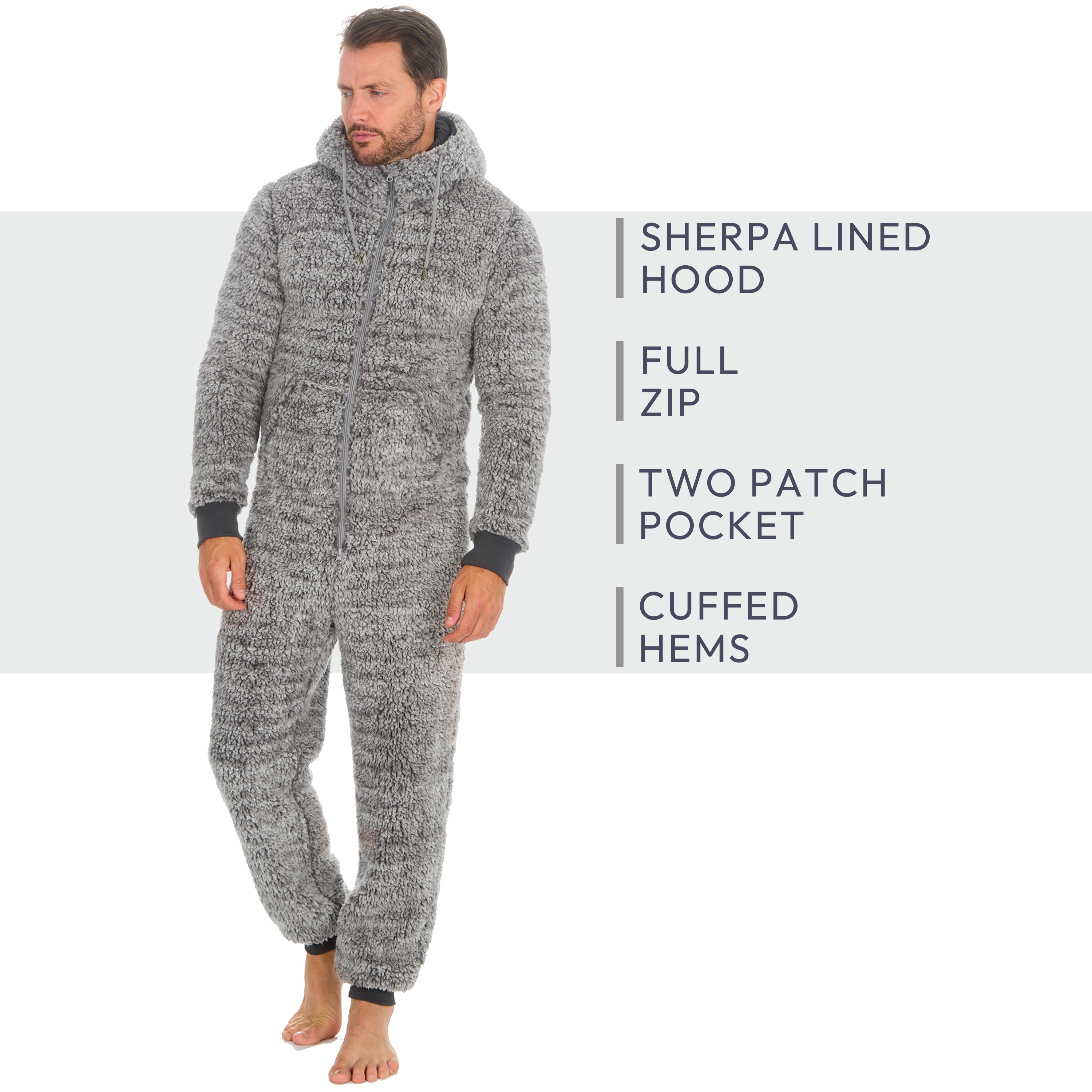 Sherpa lined online onesie