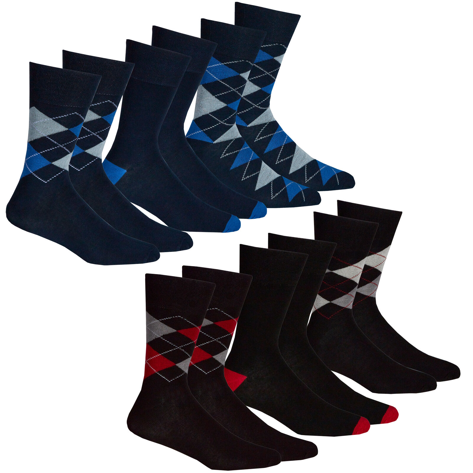 Mens 3 6 Pairs Luxury Bamboo Non Elastic Diabetic Socks Gentle Soft Size 6-11