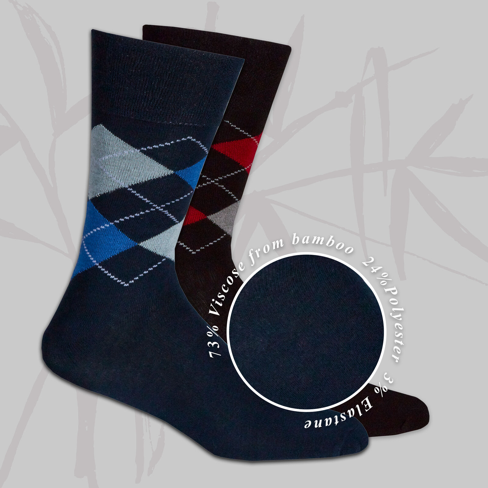 Mens 3 6 Pairs Luxury Bamboo Non Elastic Diabetic Socks Gentle Soft Size 6-11