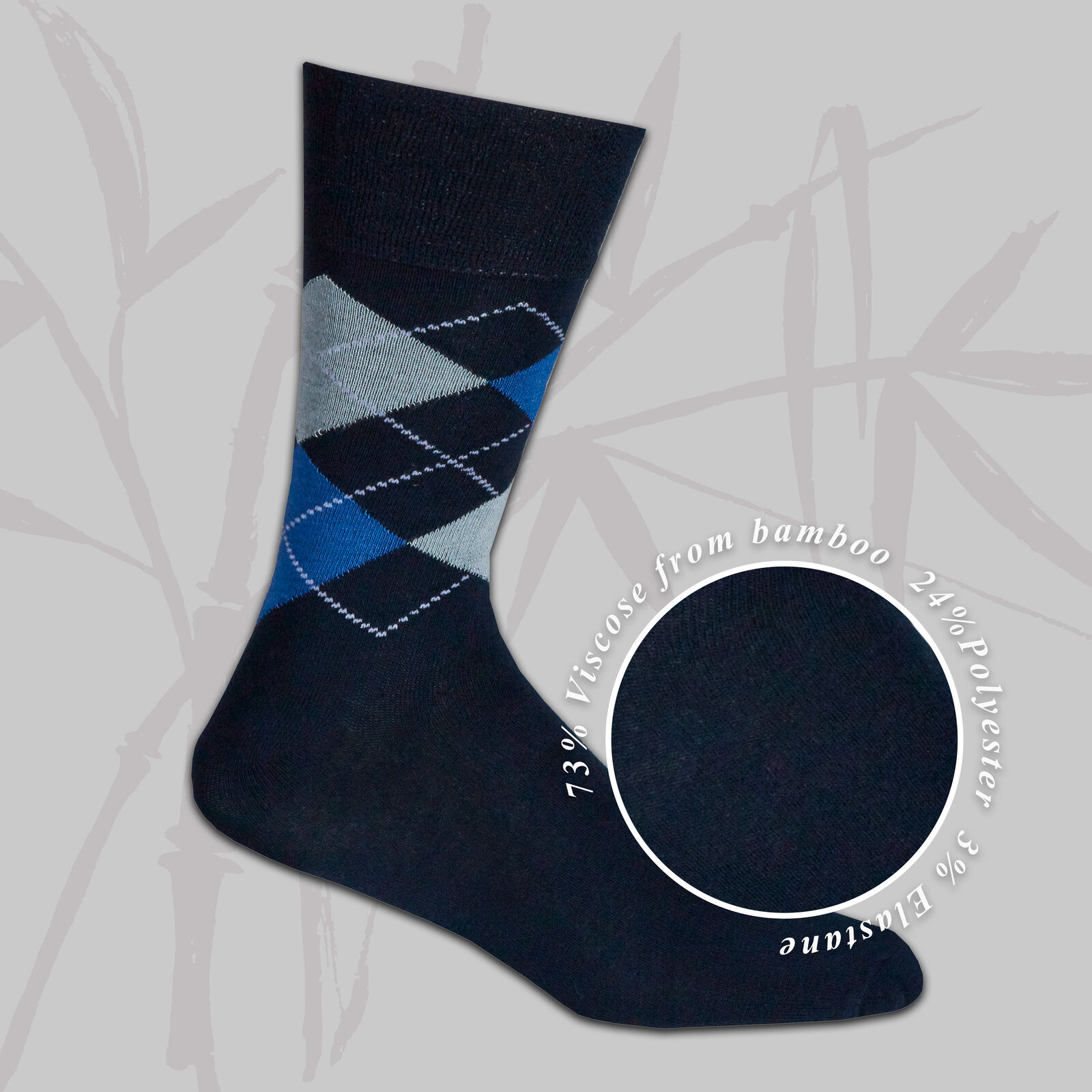 Mens 3 6 Pairs Luxury Bamboo Non Elastic Diabetic Socks Gentle Soft Size 6-11