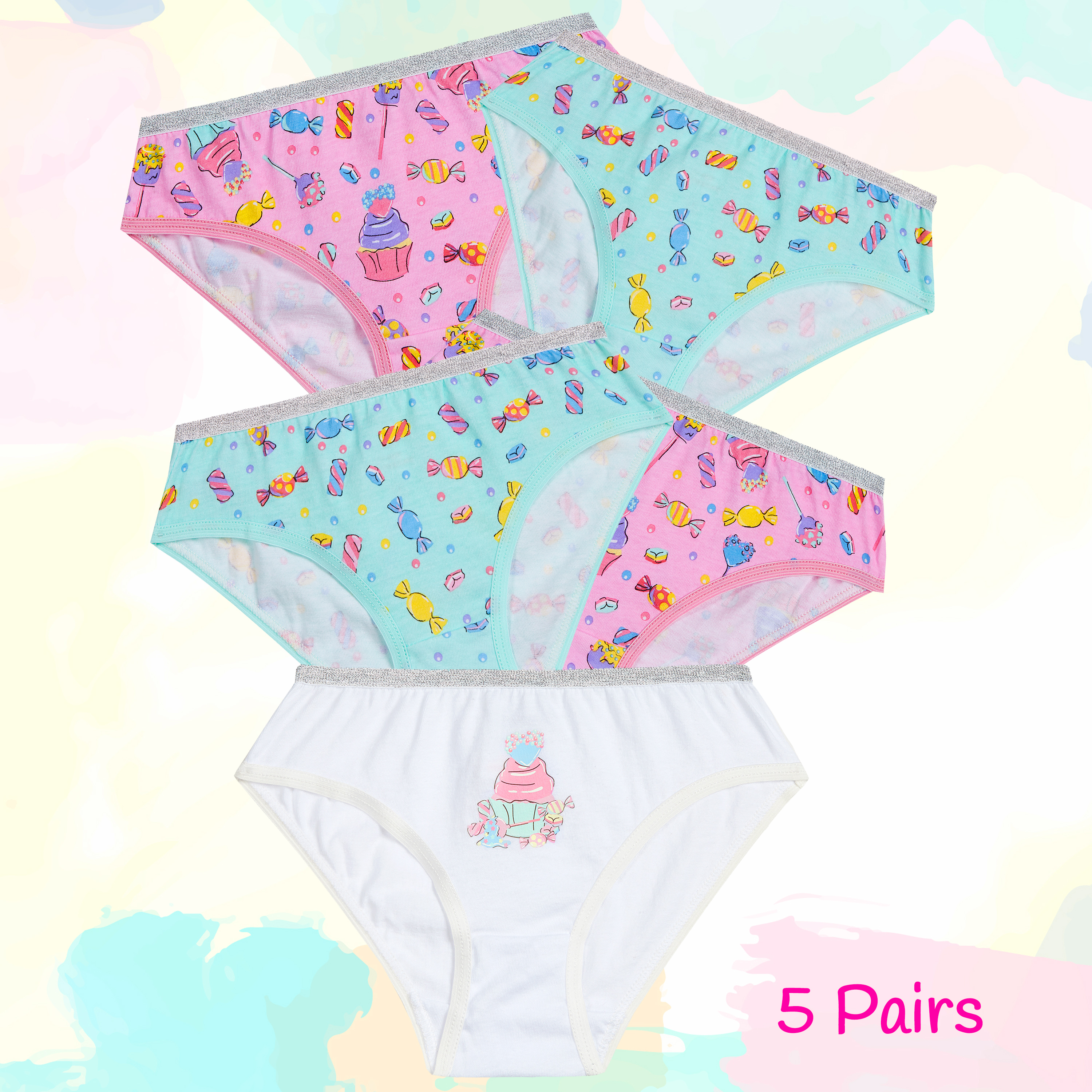 Paquete de 5 pares de brifas knickers multicompra pantalones ricos en algodón ropa interior - Imagen 9 de 34