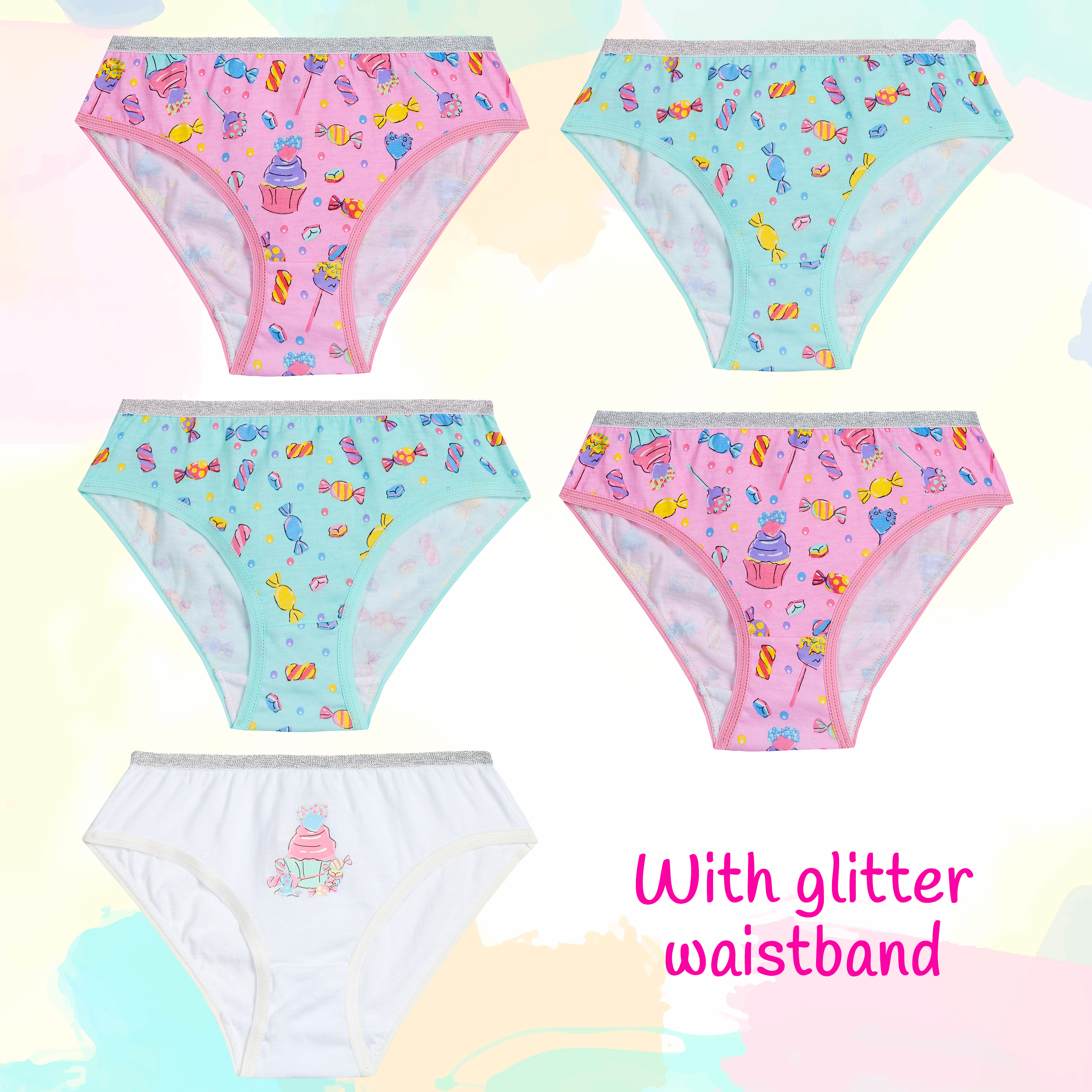 Paquete de 5 pares de brifas knickers multicompra pantalones ricos en algodón ropa interior - Imagen 8 de 34