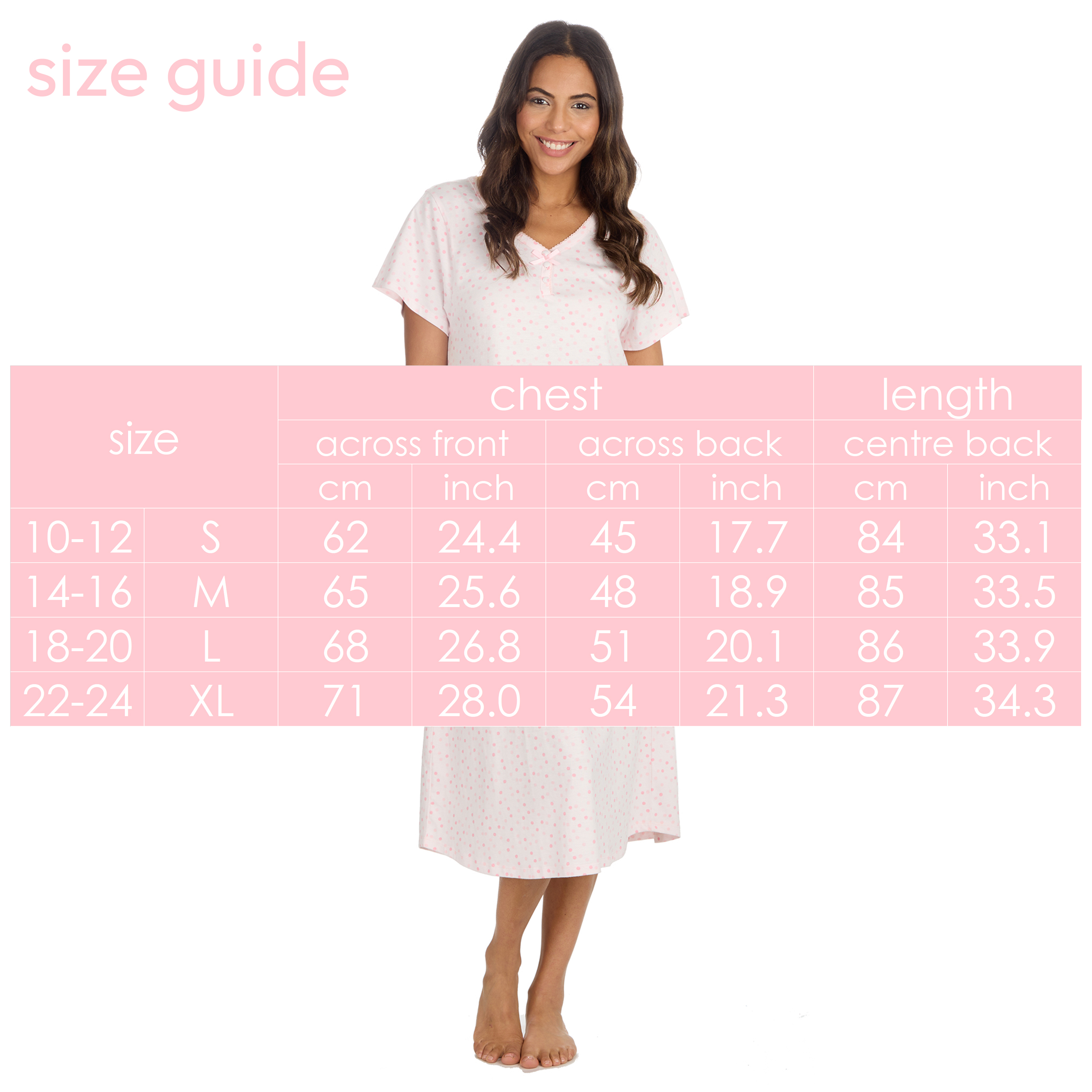 Ladies Lightweight Nightdress 100% Cotton Short Sleeved Nightshirt Size UK 10-24 - Picture 21 of 21