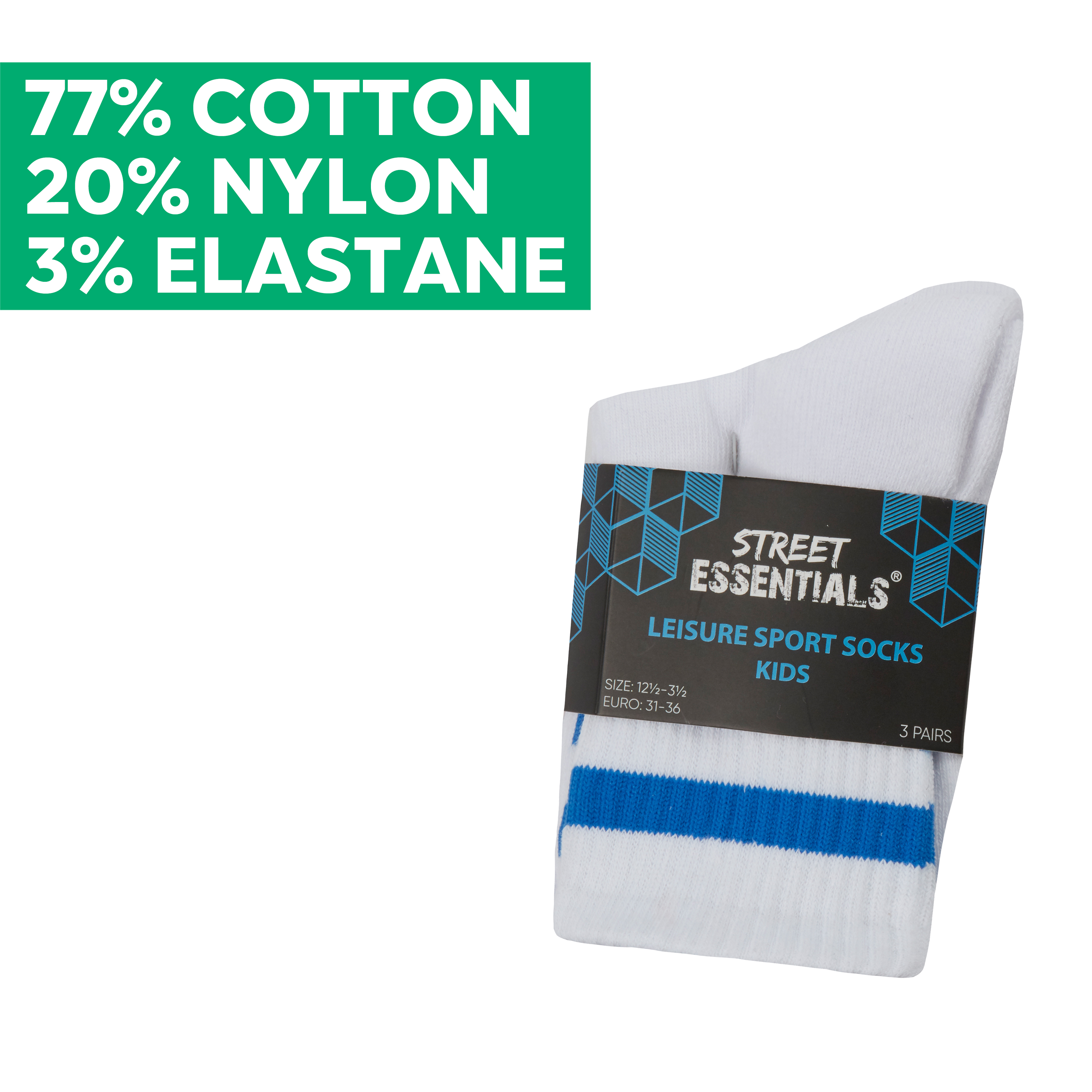 3/6 Pairs Boys Cotton Sport Crew Ribbed White Leisure Socks UK 9-12 12.5-3.5 4-6 - Picture 10 of 14