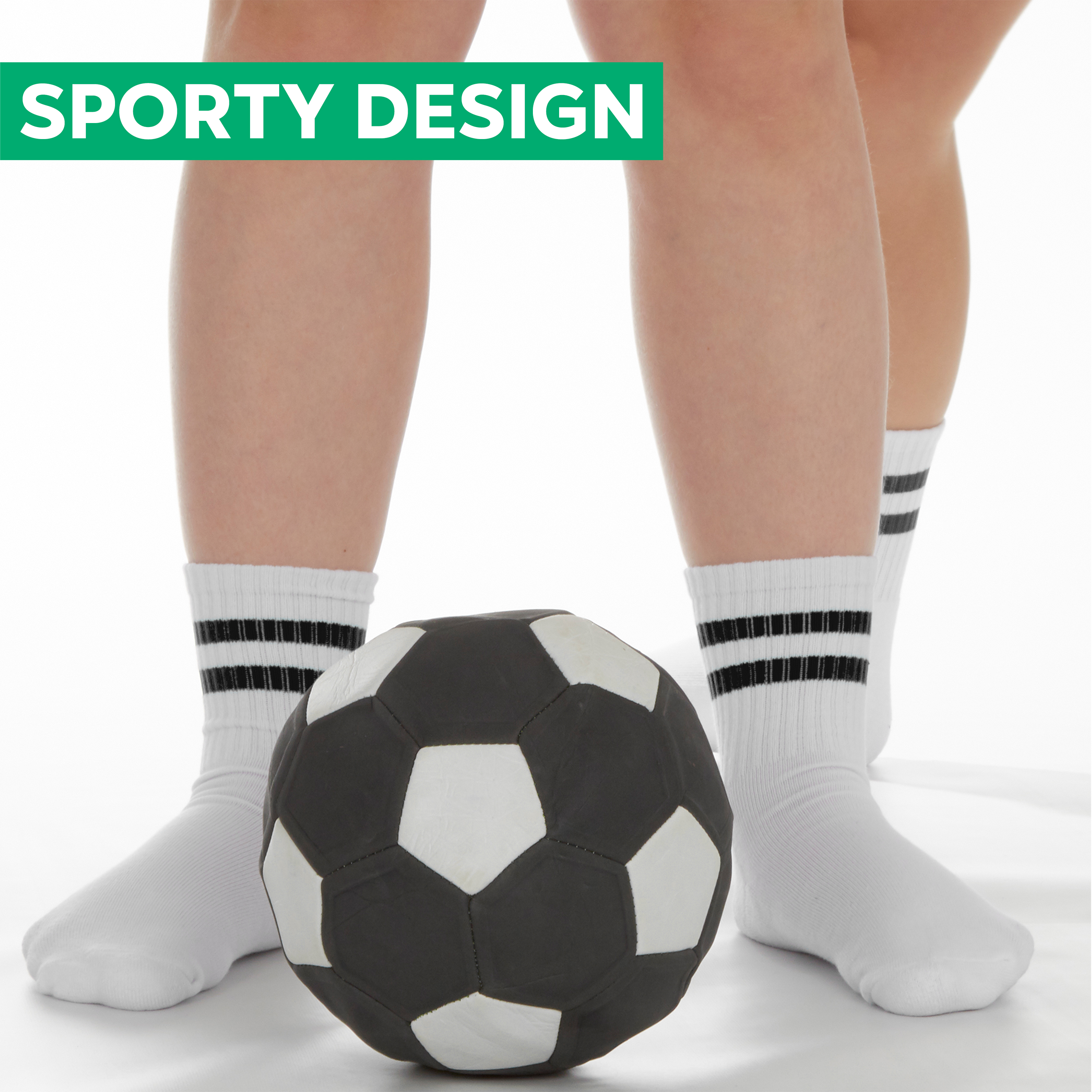 3/6 Pairs Boys Cotton Sport Crew Ribbed White Leisure Socks UK 9-12 12.5-3.5 4-6 - Picture 4 of 14