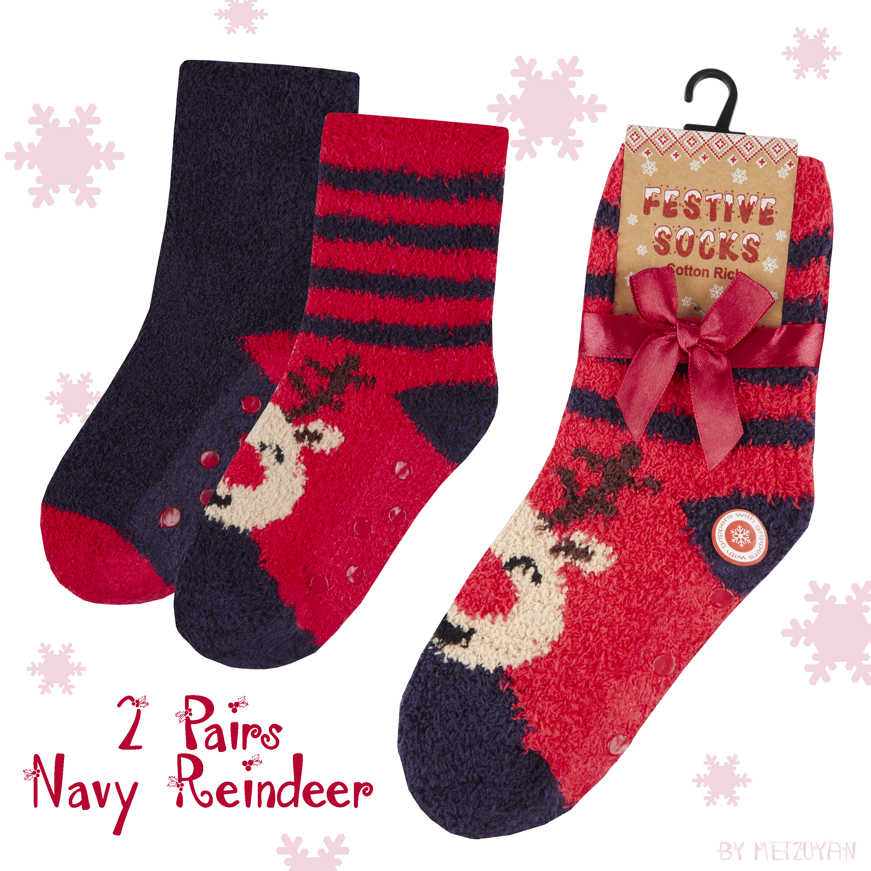 6Pairs Xmas Autumn Winter Thicken Home Slipper Socks for Boys Girls Women Kids Gift Christmas Socks 