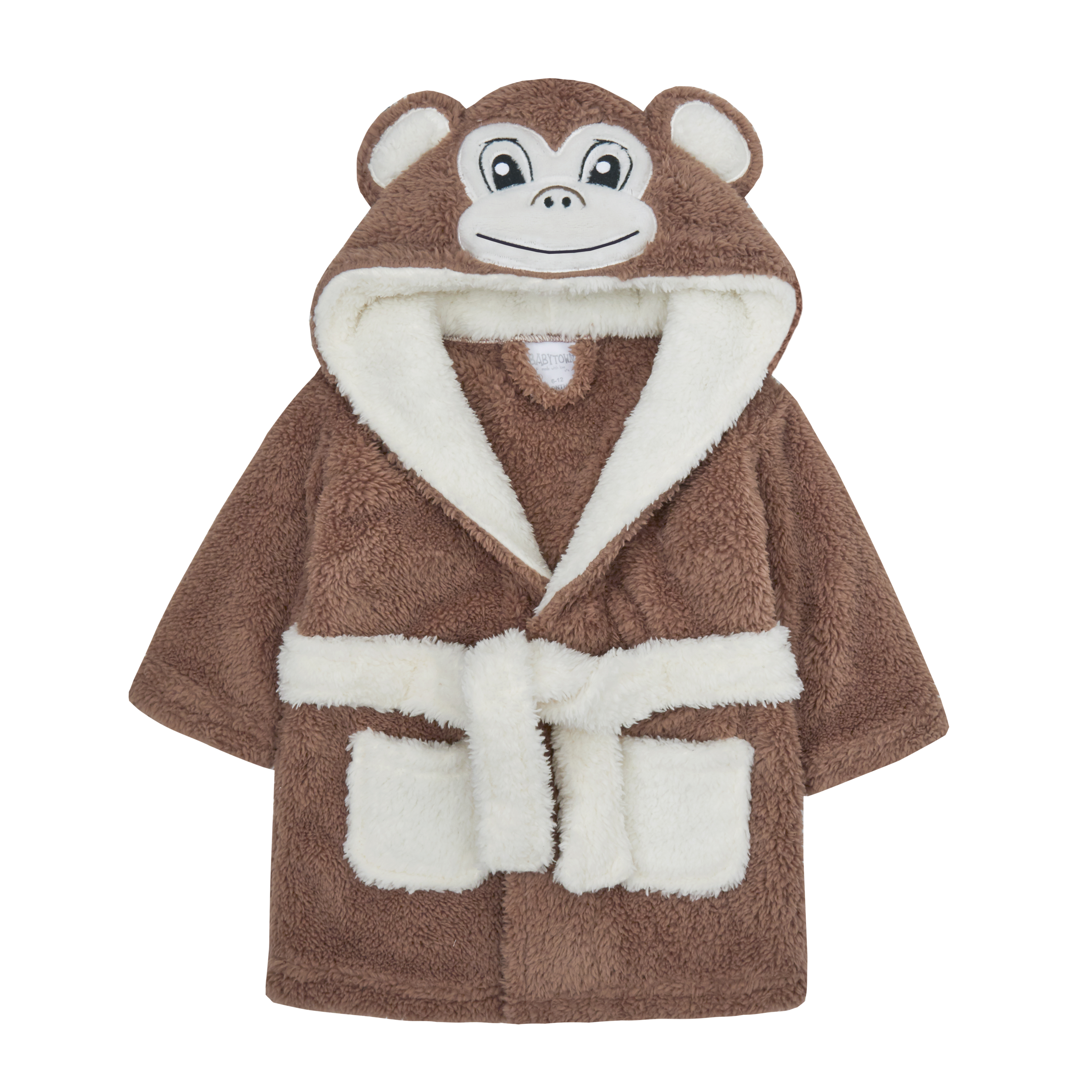 Baby Boys Girls Elephant Monkey Duck Dressing Gown Robe Plush Animal 6