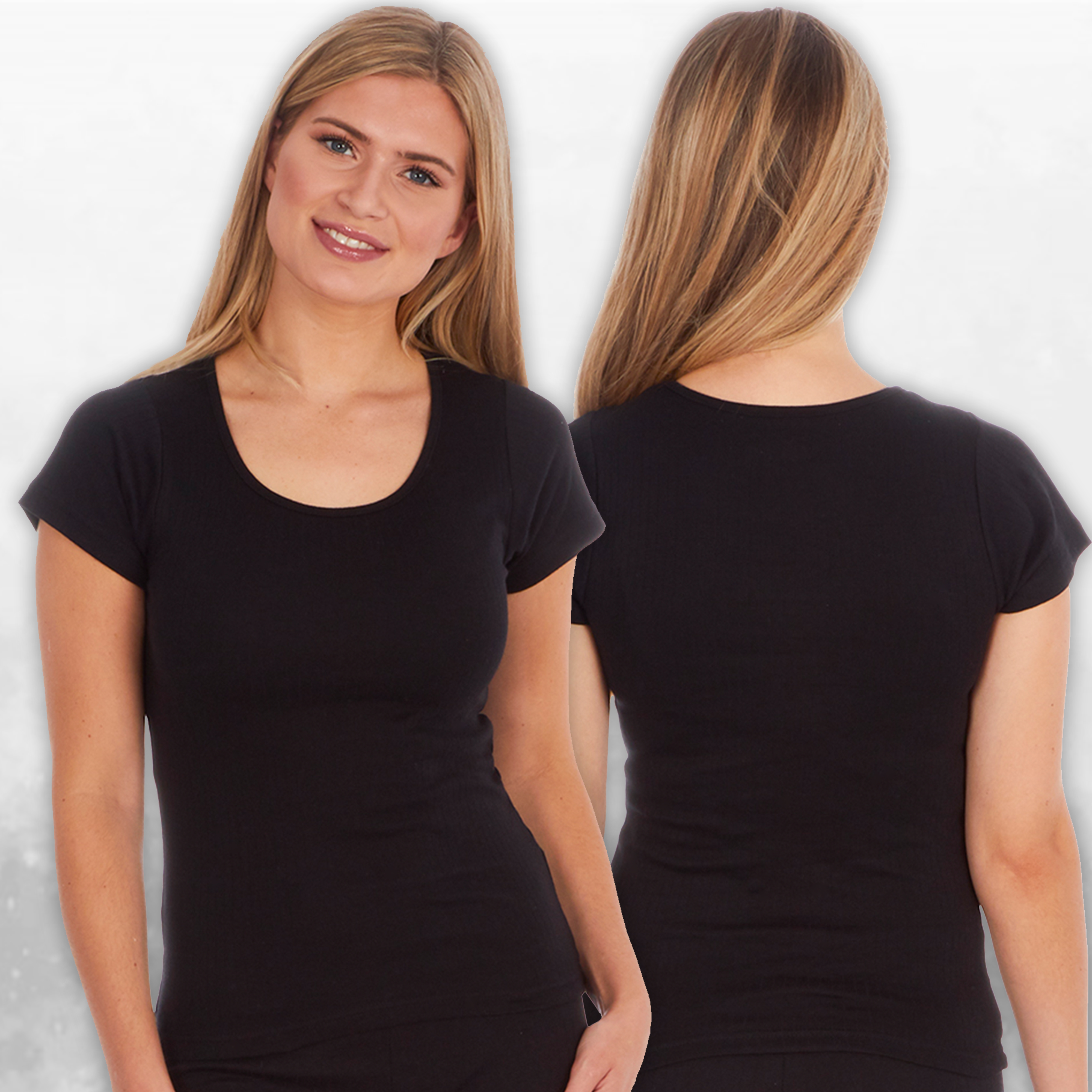 Ladies Womens Thermal Short Sleeved Tee T Shirt Warm Winter Base Layer ...