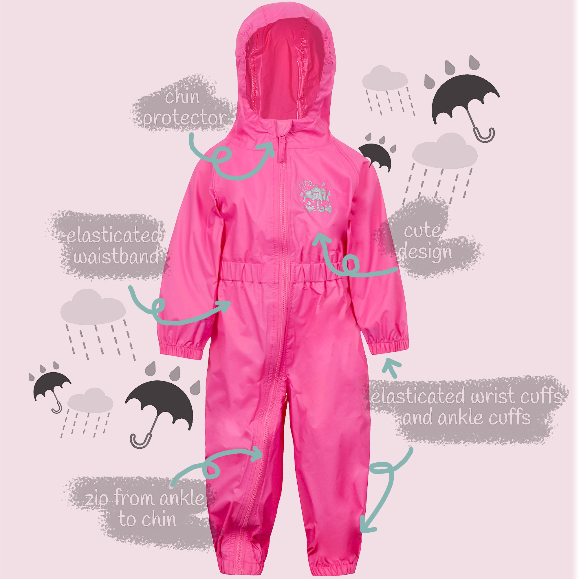 Baby all in hot sale one suit waterproof