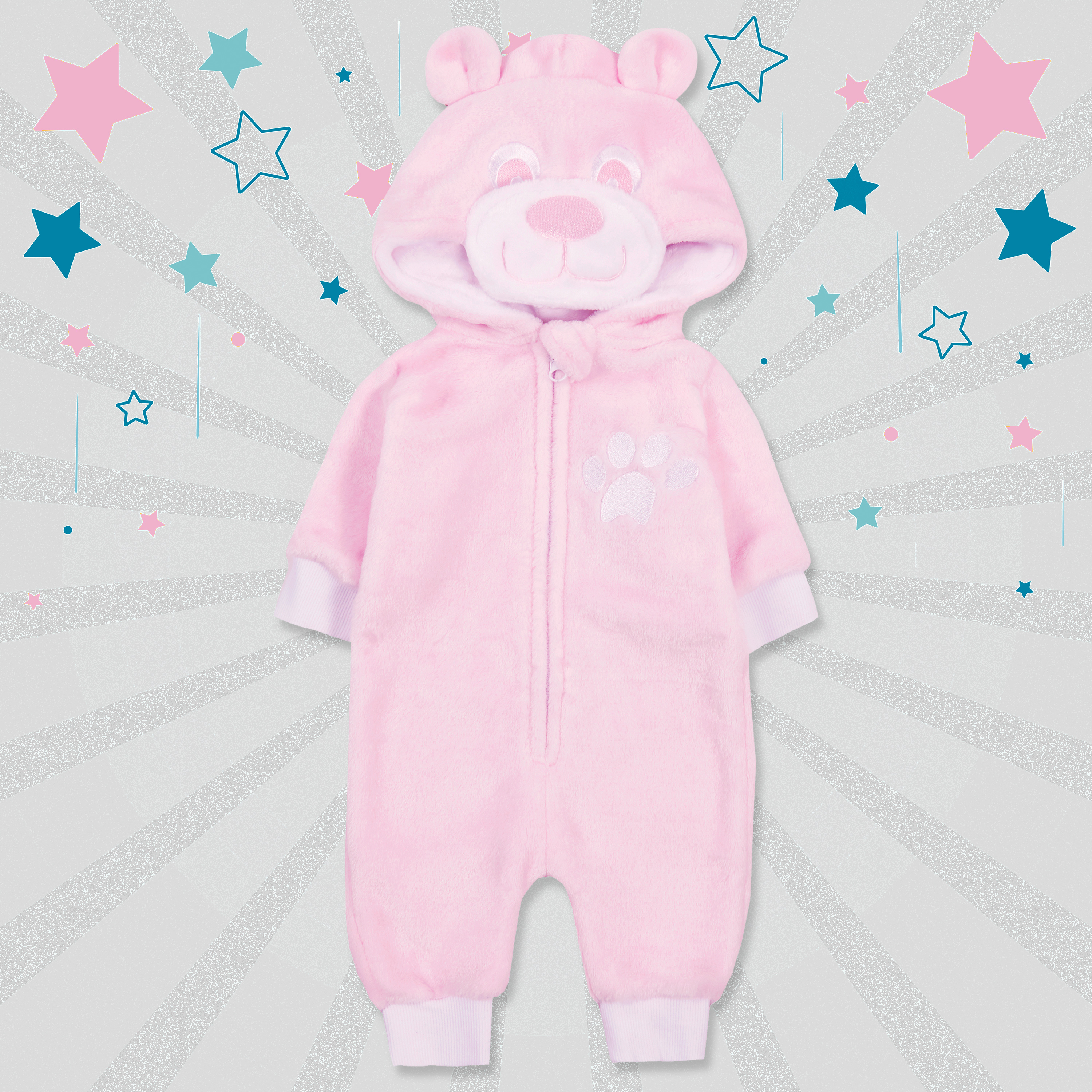 baby girl fleece all in one