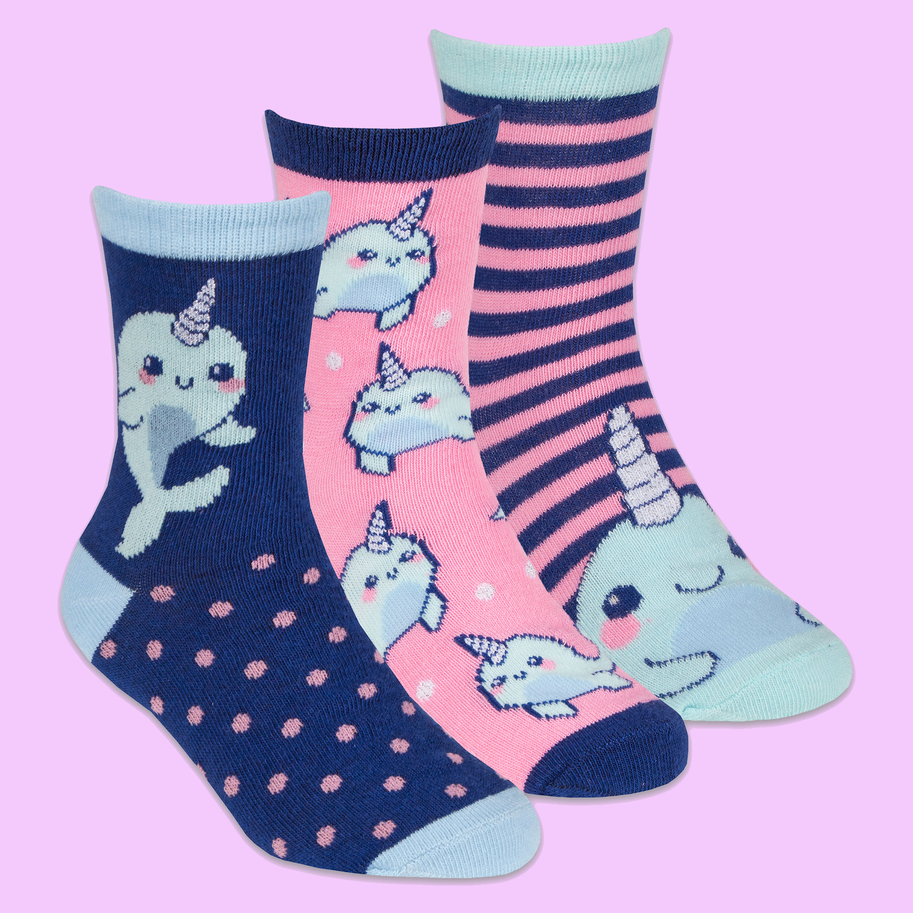 3 Pack Girls Socks Zebra Hearts Kids Childrens Character Fun Novelty Cotton Rich 