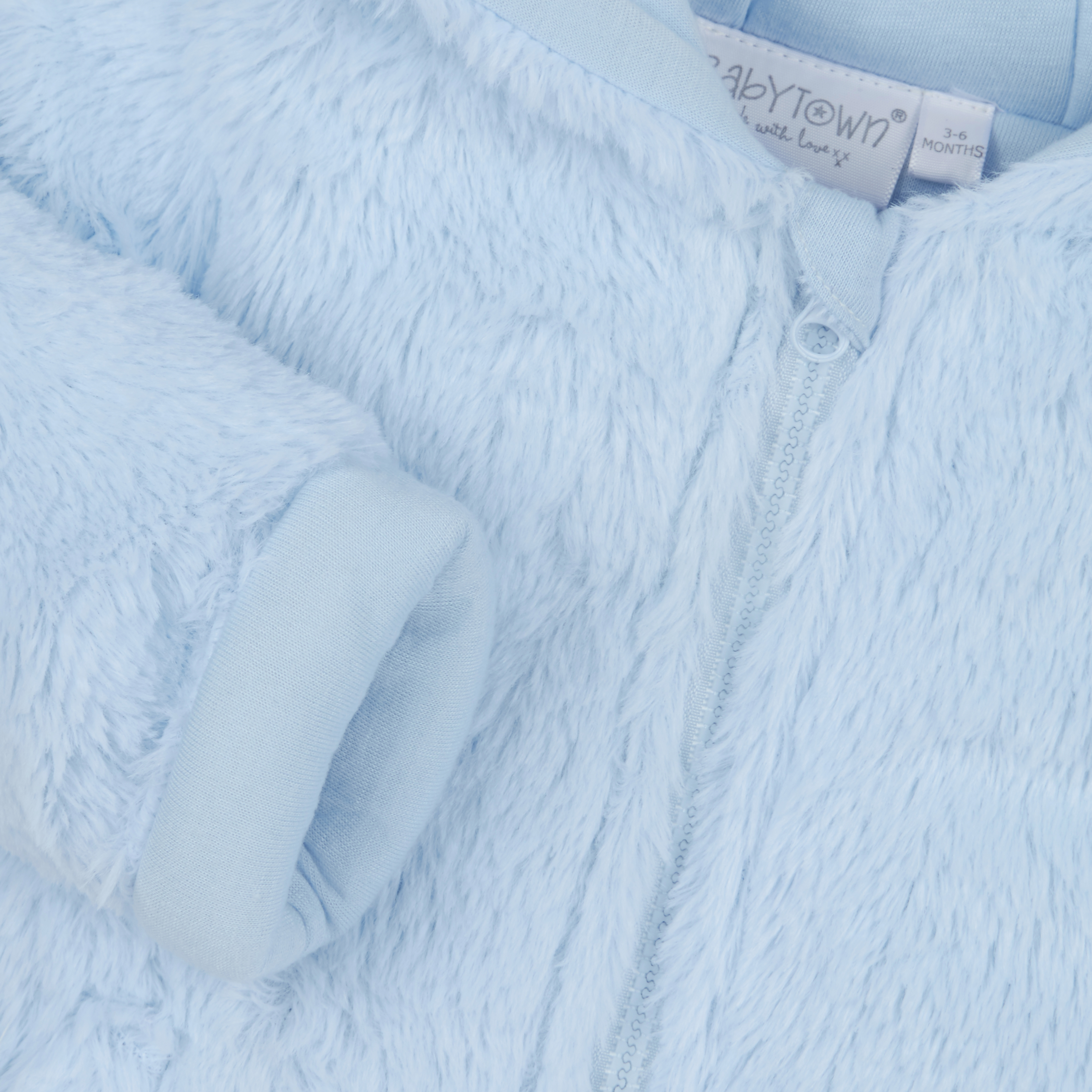 Metzuyan Unisex Baby Fluffy Pram Suit with Hood /& Mittens White Newborn