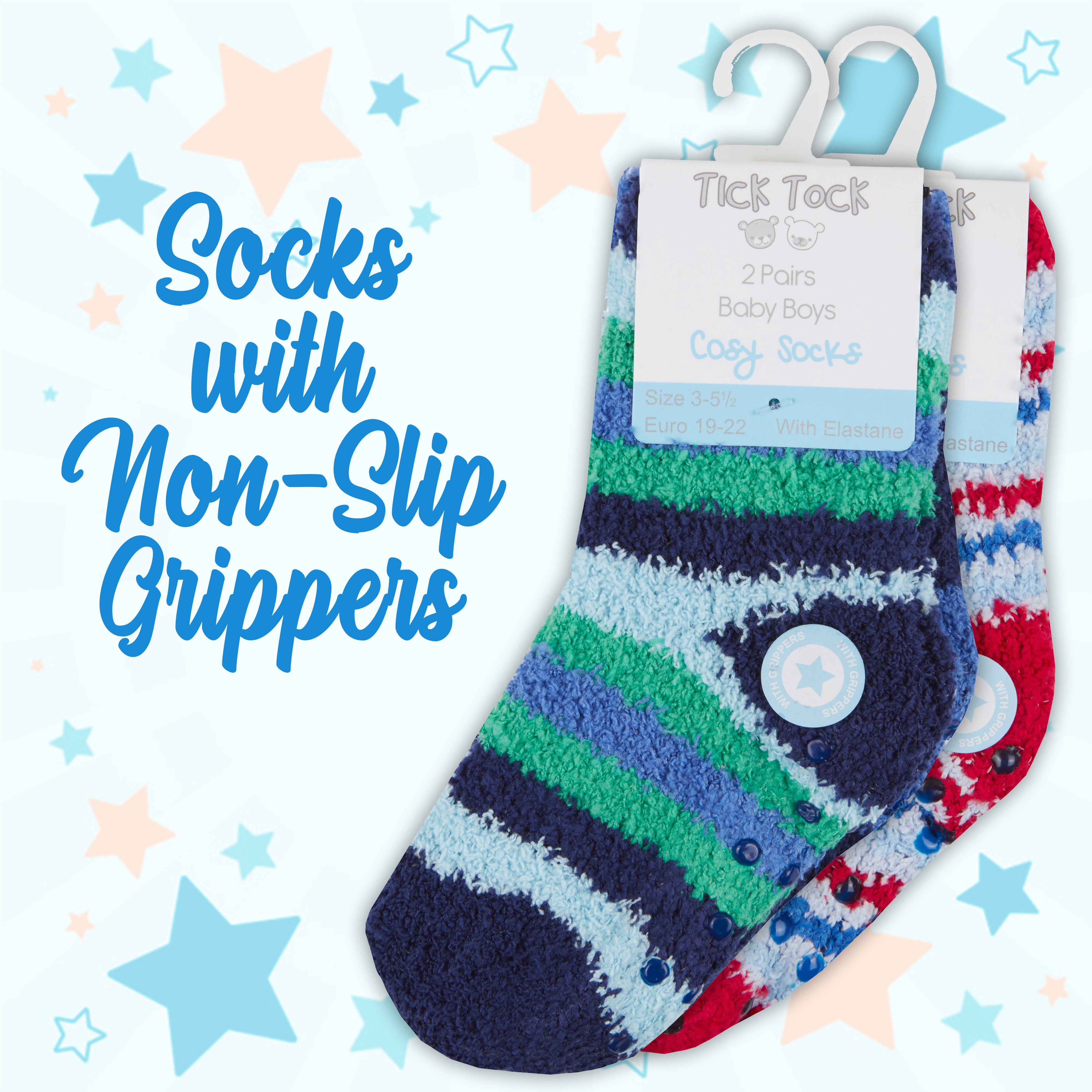 Toddler Socks Baby Boy Socks 12 Pairs Non Skid Slipper Kid Socks with Grips 0-7T 