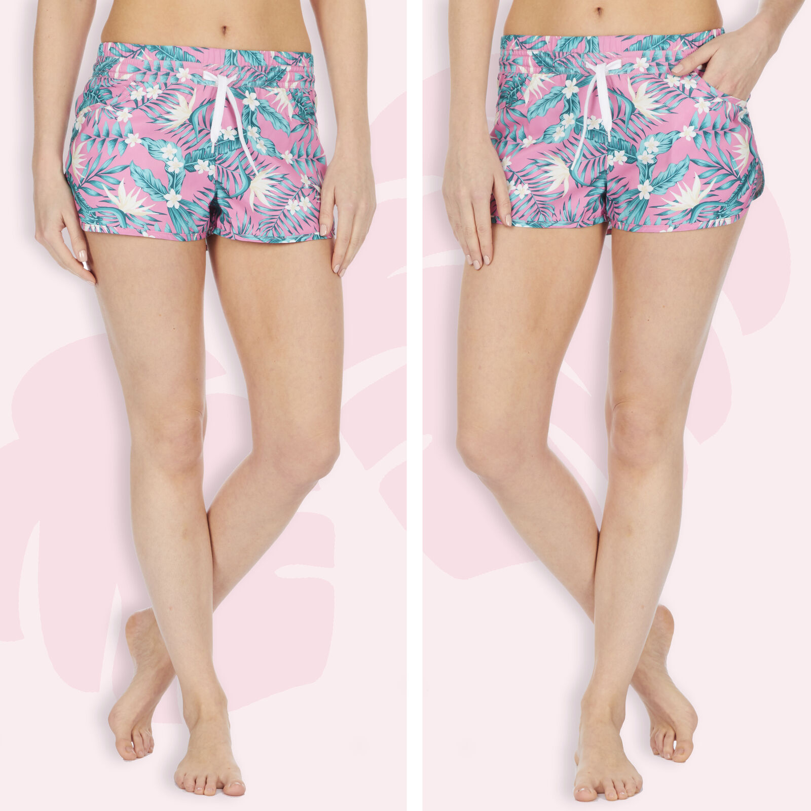 Damas Vacaciones Verano Pantalones Calientes Estampado Floral Pantalones Cortos con Bolsillos Tablero Playa NUEVOS - Imagen 7 de 14