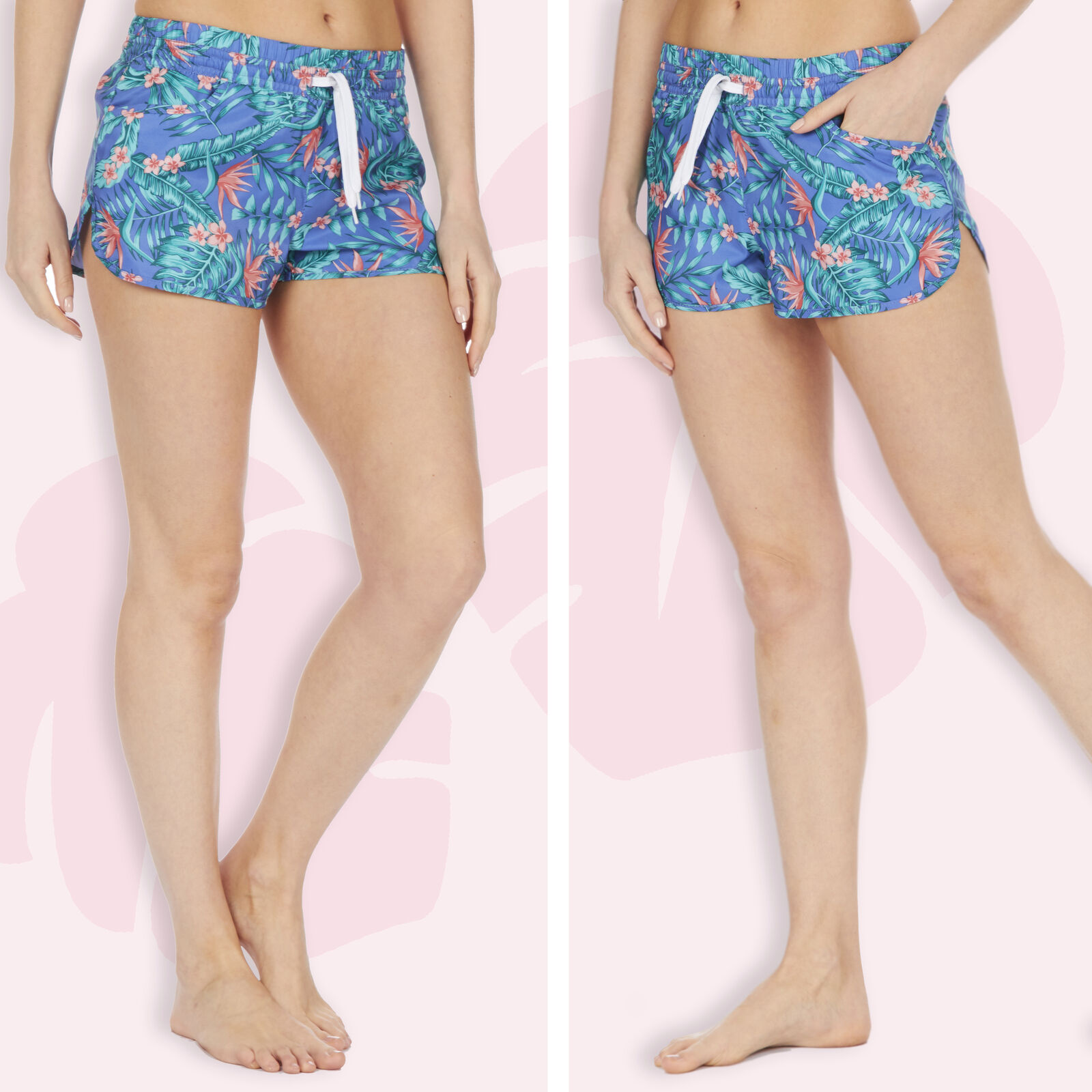 Damas Vacaciones Verano Pantalones Calientes Estampado Floral Pantalones Cortos con Bolsillos Tablero Playa NUEVOS - Imagen 3 de 14