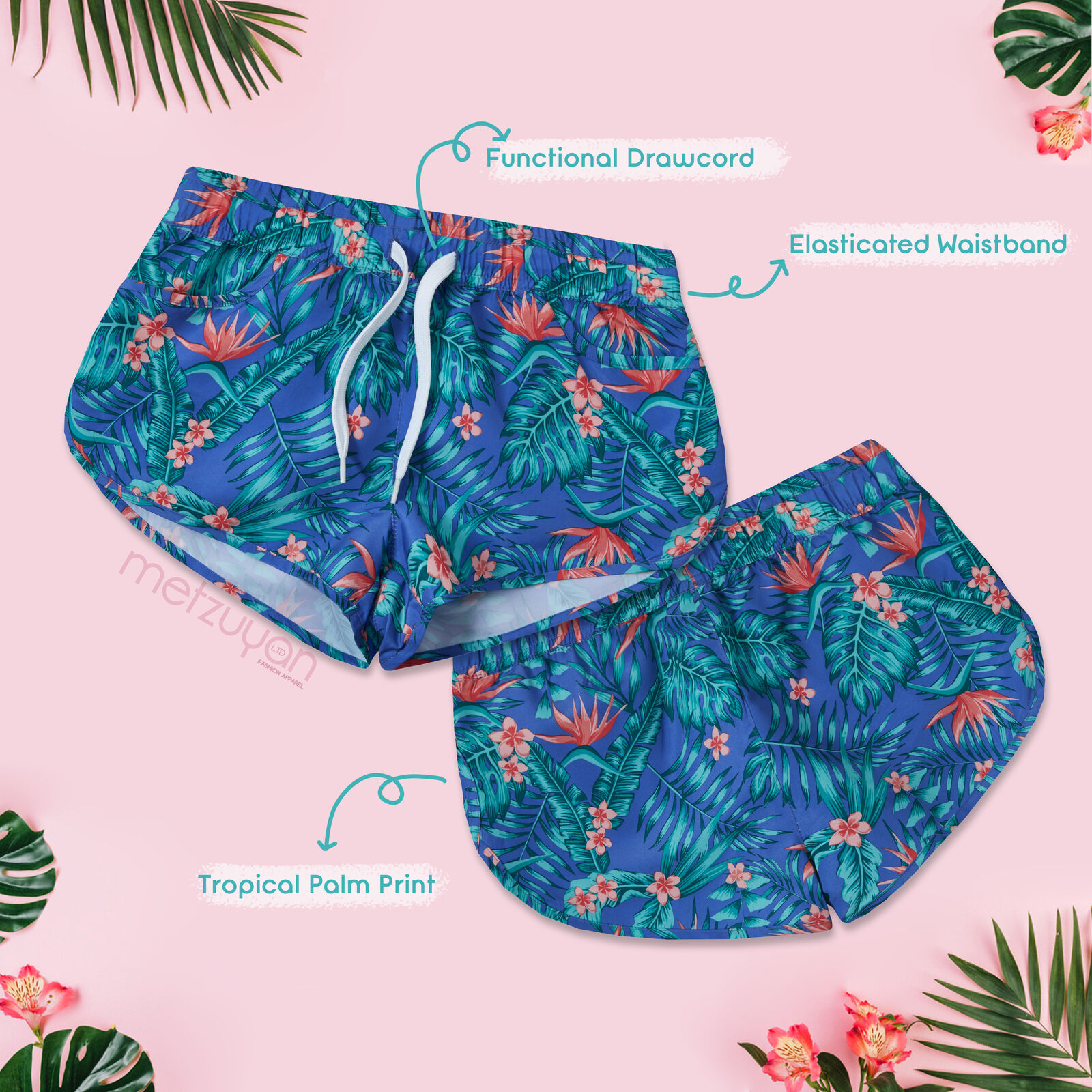 Damas Vacaciones Verano Pantalones Calientes Estampado Floral Pantalones Cortos con Bolsillos Tablero Playa NUEVOS - Imagen 5 de 14