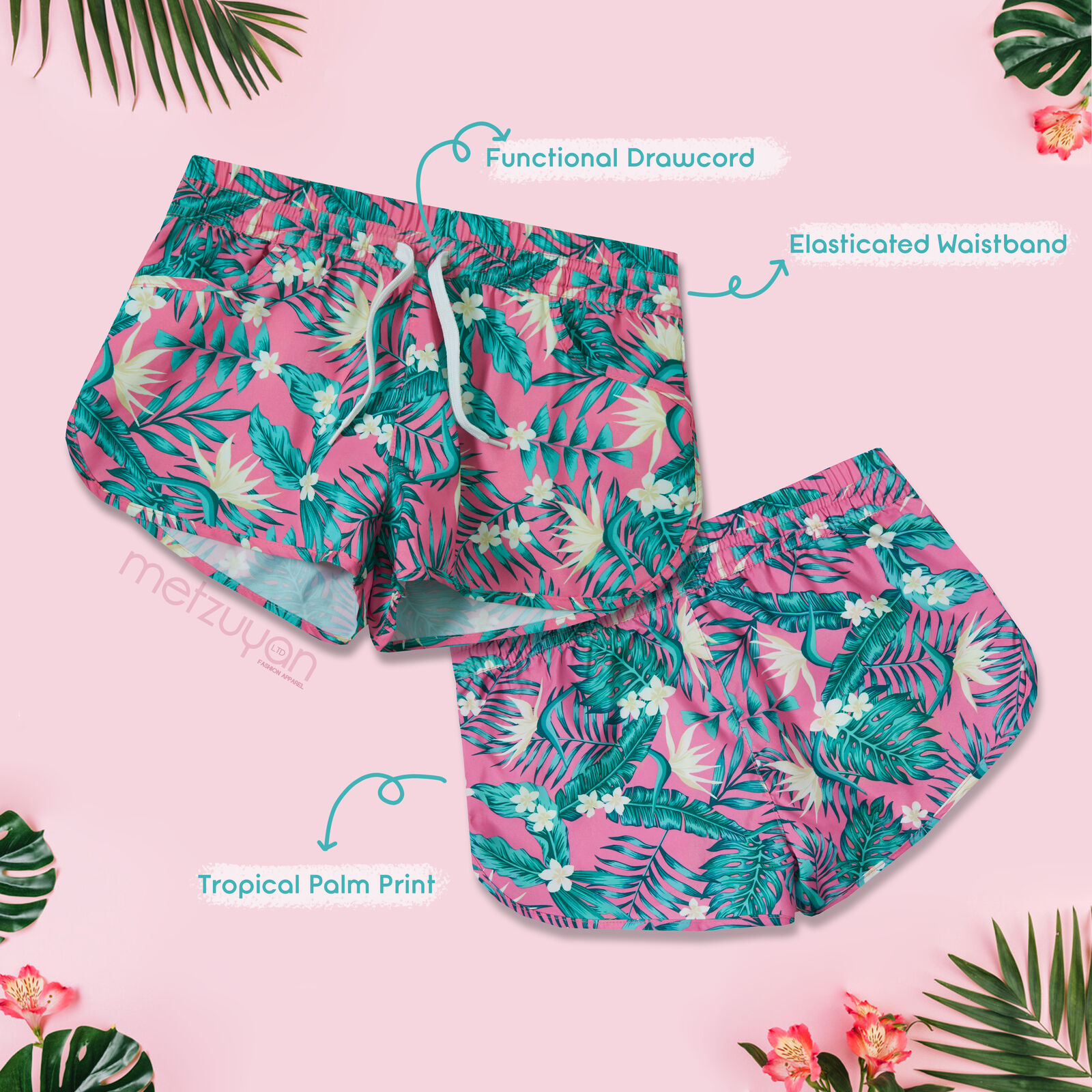 Damas Vacaciones Verano Pantalones Calientes Estampado Floral Pantalones Cortos con Bolsillos Tablero Playa NUEVOS - Imagen 9 de 14