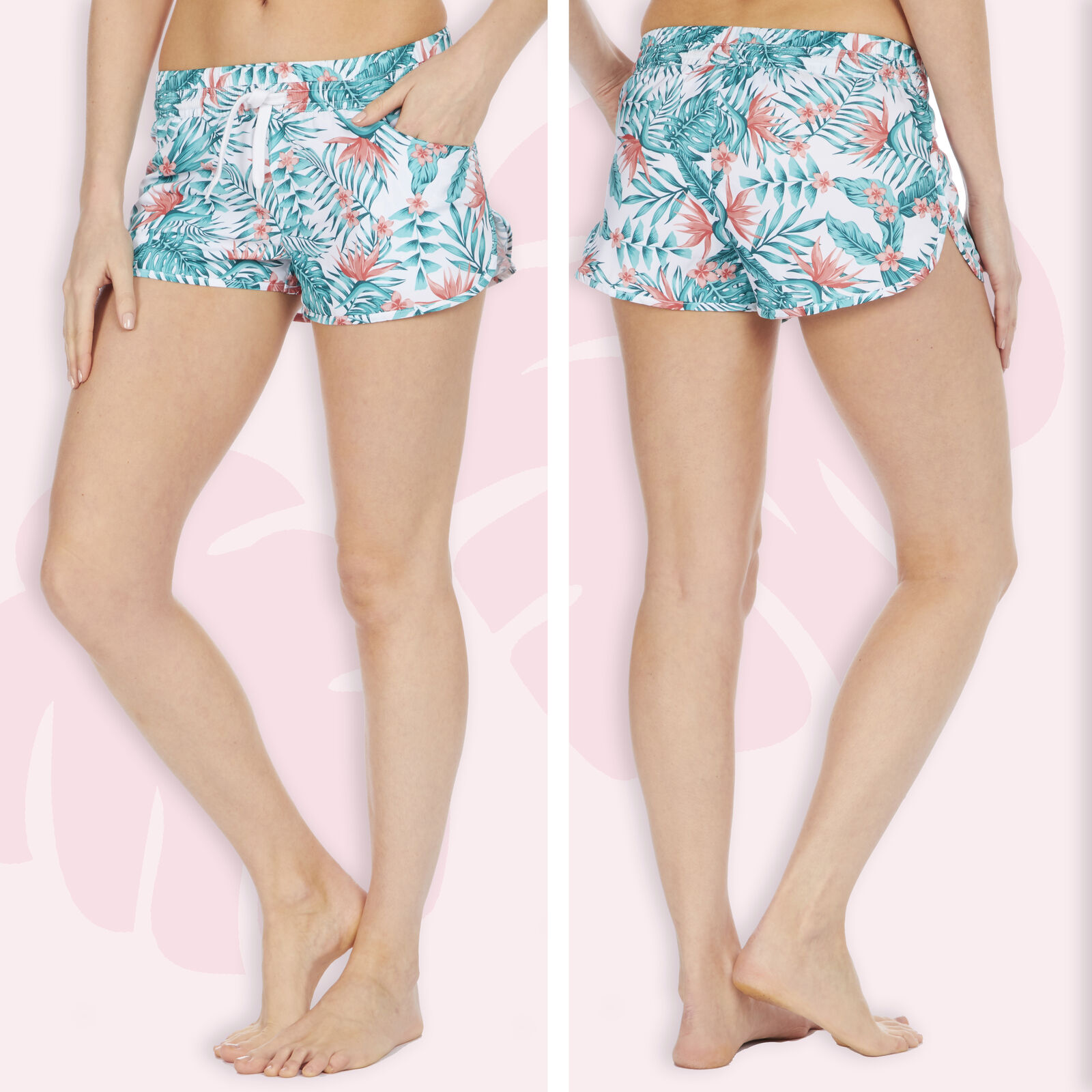Damas Vacaciones Verano Pantalones Calientes Estampado Floral Pantalones Cortos con Bolsillos Tablero Playa NUEVOS - Imagen 11 de 14