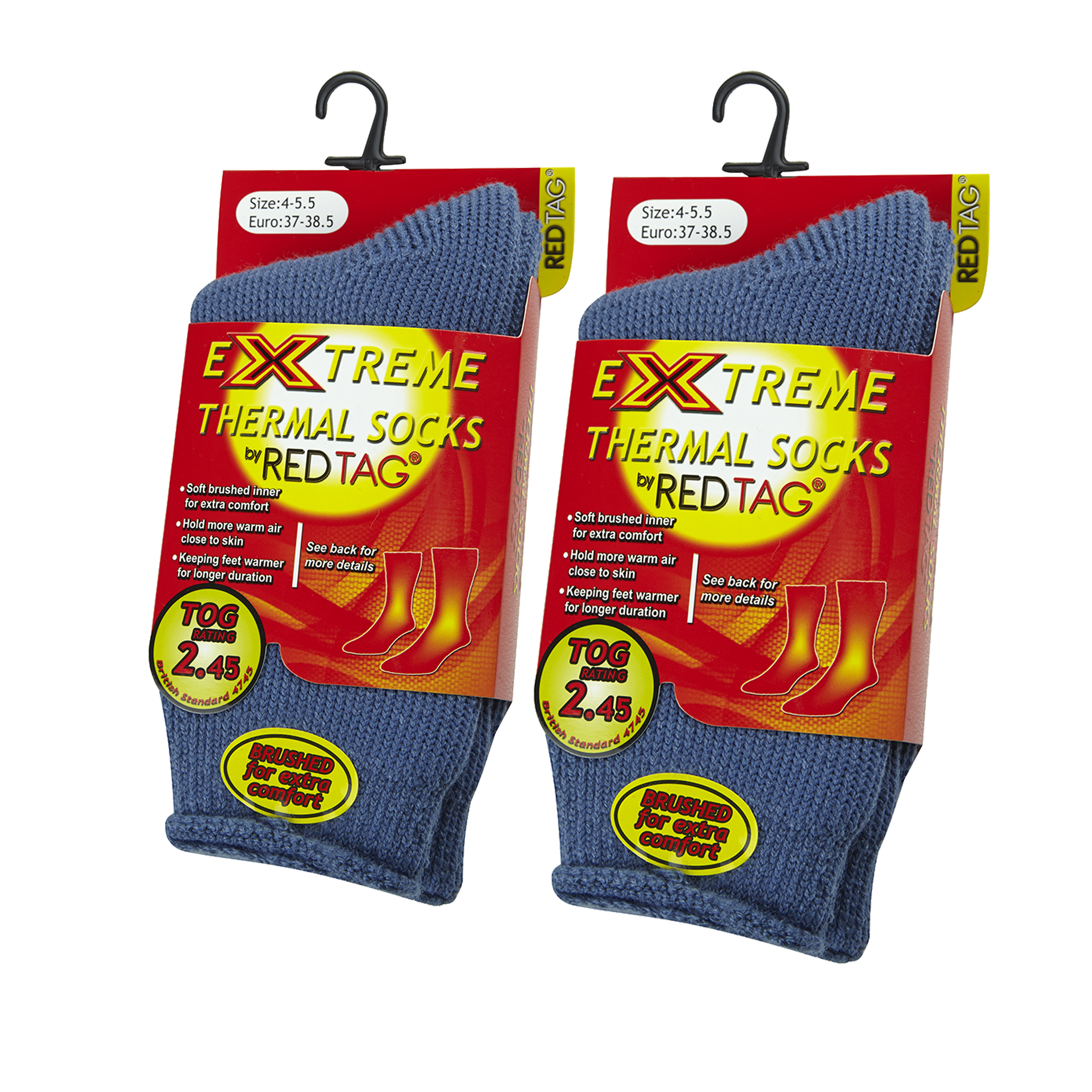 Children's Kids Boys Extreme Heat Thermal Cosy Plain Socks TOG 2.45 Warm Winter - Picture 6 of 10