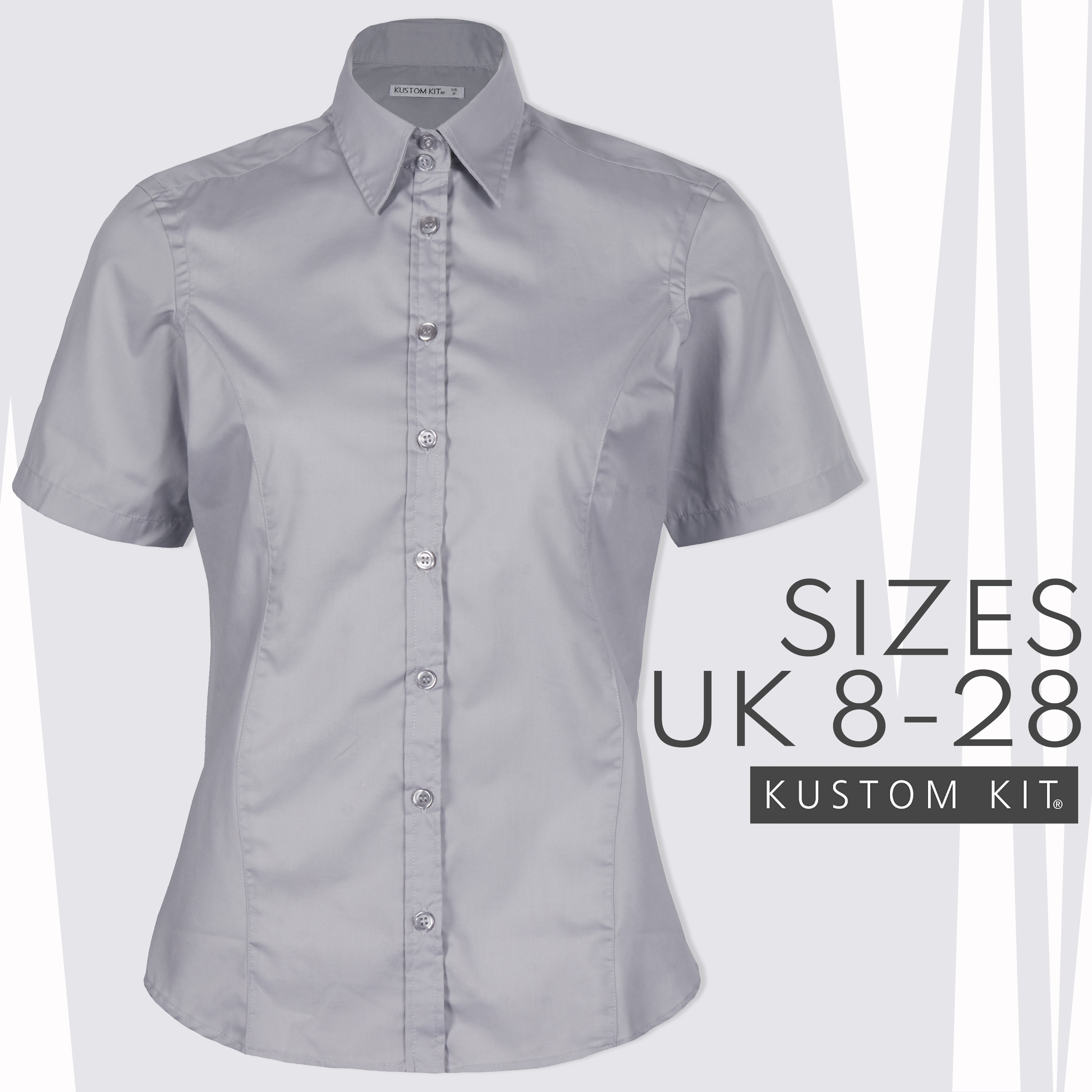 Womens Ladies Short Sleeve Shirt Formal Office Smart Look Business