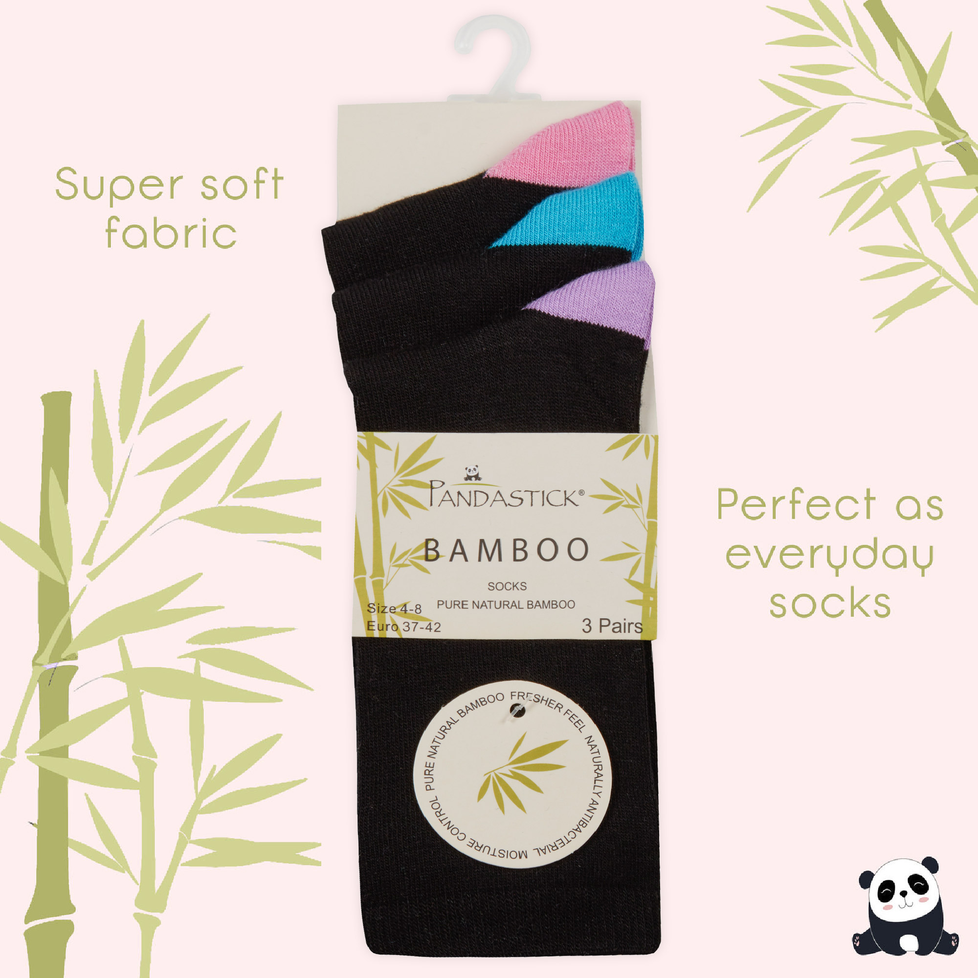 Ladies Bamboo Super Soft Gentle 3 12 Pairs Luxury Everyday Socks Size 4 5 6 7 8