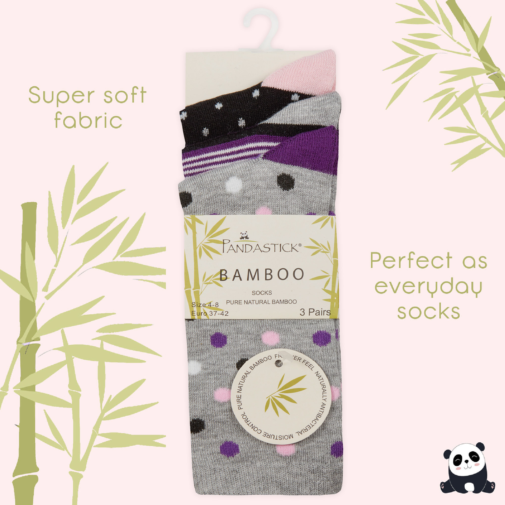 Ladies Bamboo Super Soft Gentle 3 12 Pairs Luxury Everyday Socks Size 4 5 6 7 8