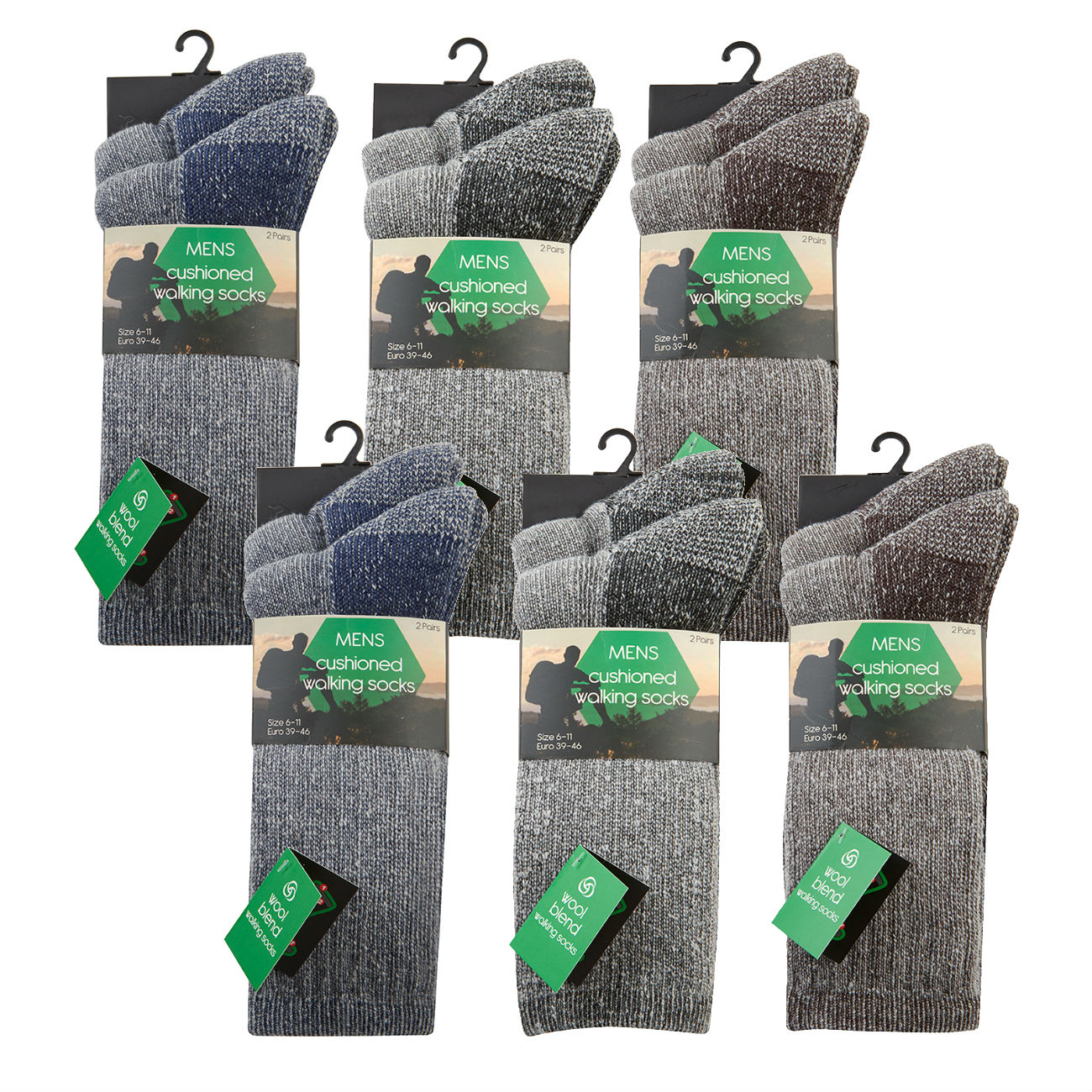 Men's Thick Wool Cushioned Walking Hike Trail Work Boot Socks Multipack 4 Pair eBay