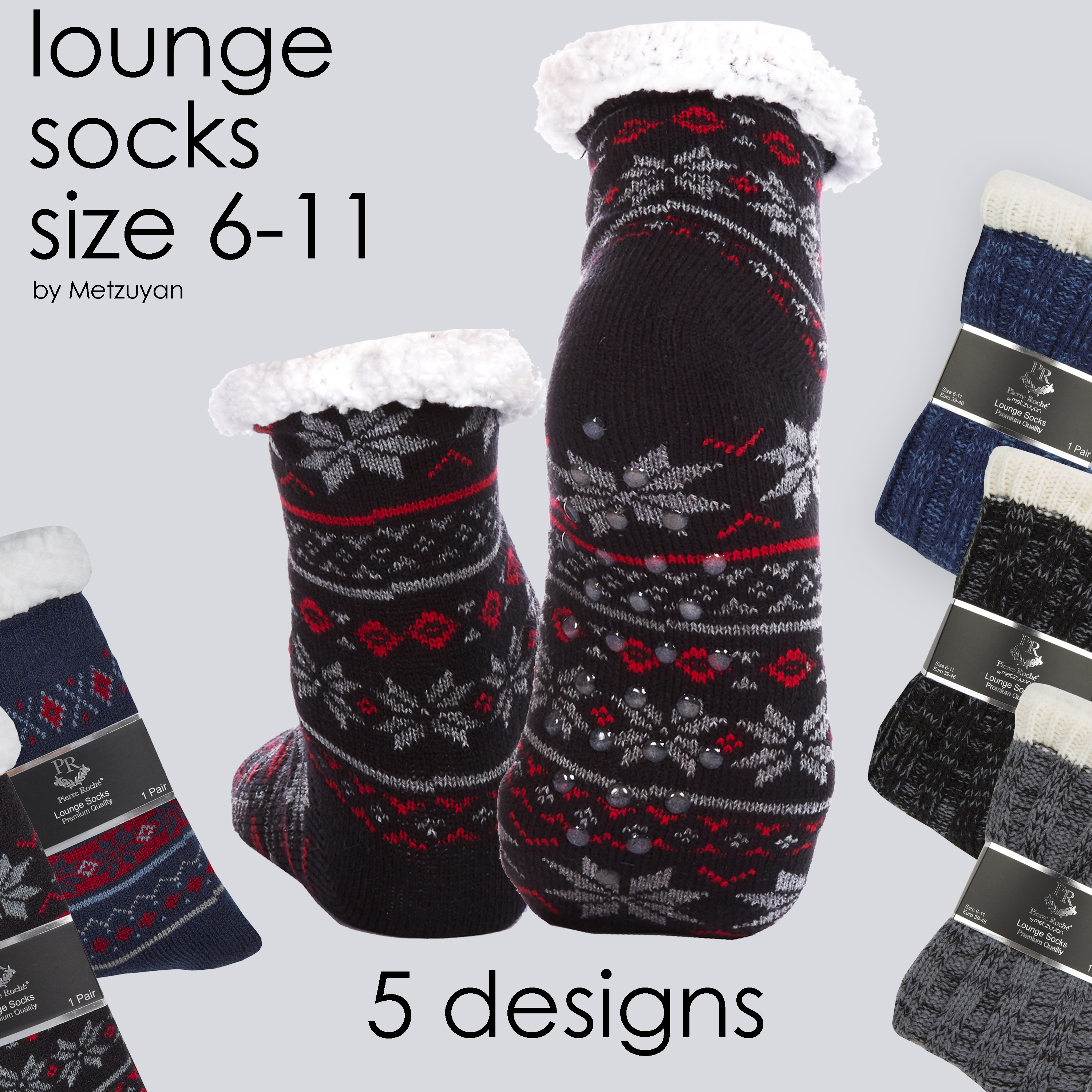 1 Pair Mens Lounge Chunky Slipper Socks 