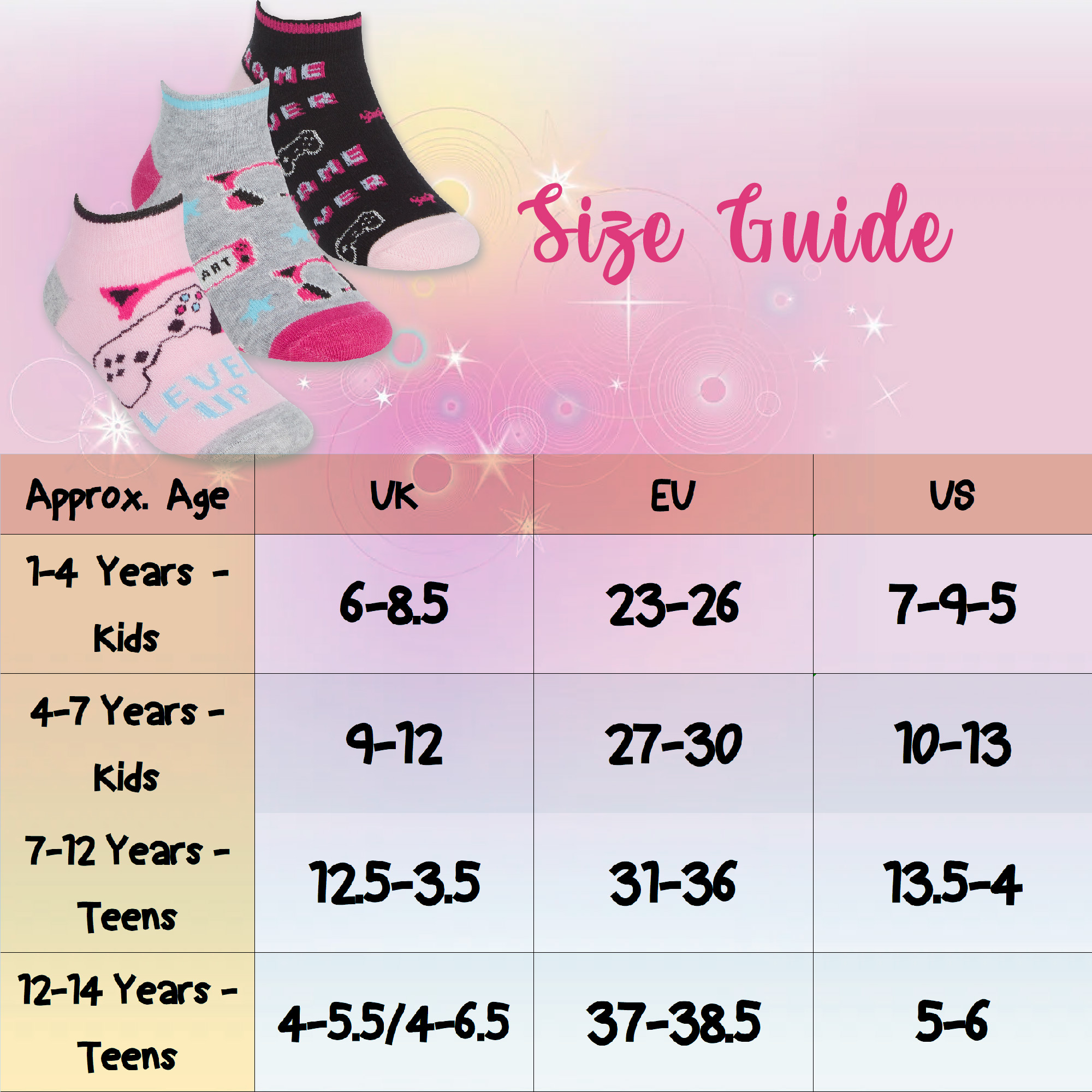 Girls Childrens Game On Dance Trainer Liner Low Cut Ankle Sport Everyday Sock UK - Picture 9 of 9