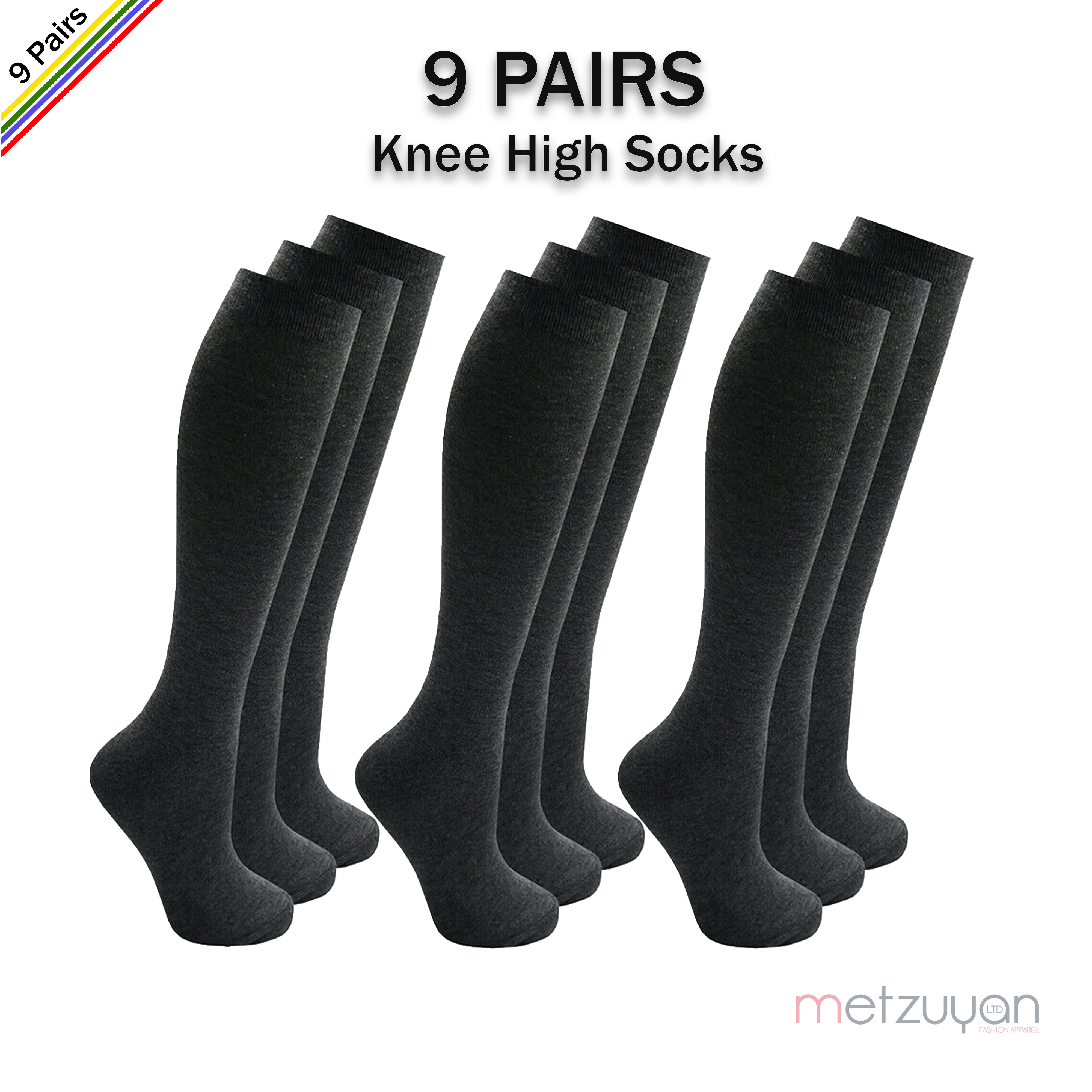 Kids black knee store high socks