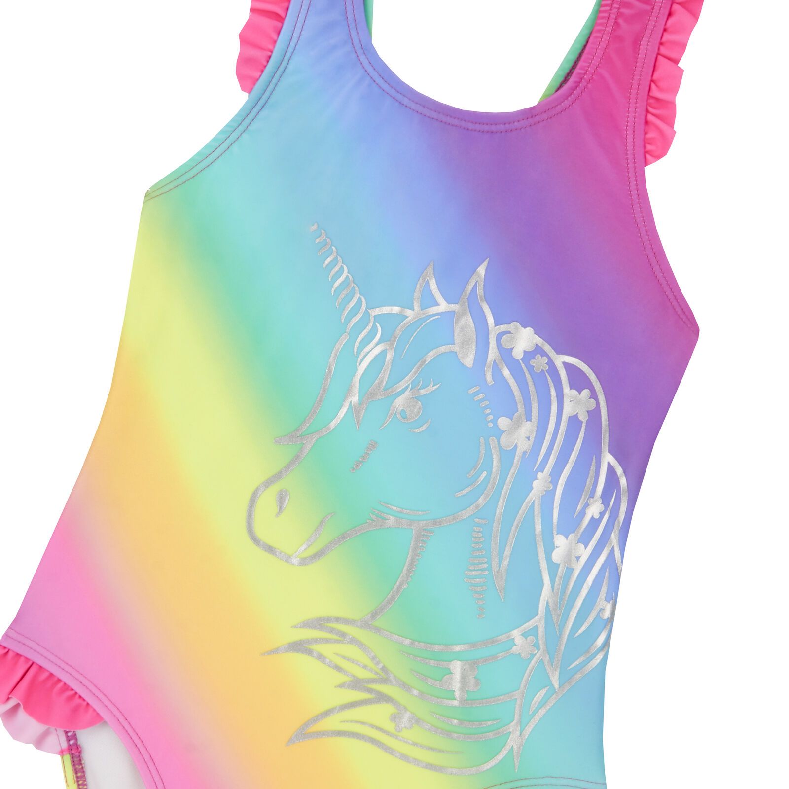 Kids Girls Unicorn Swimsuit Swimming Costume Tutu One Piece Swim