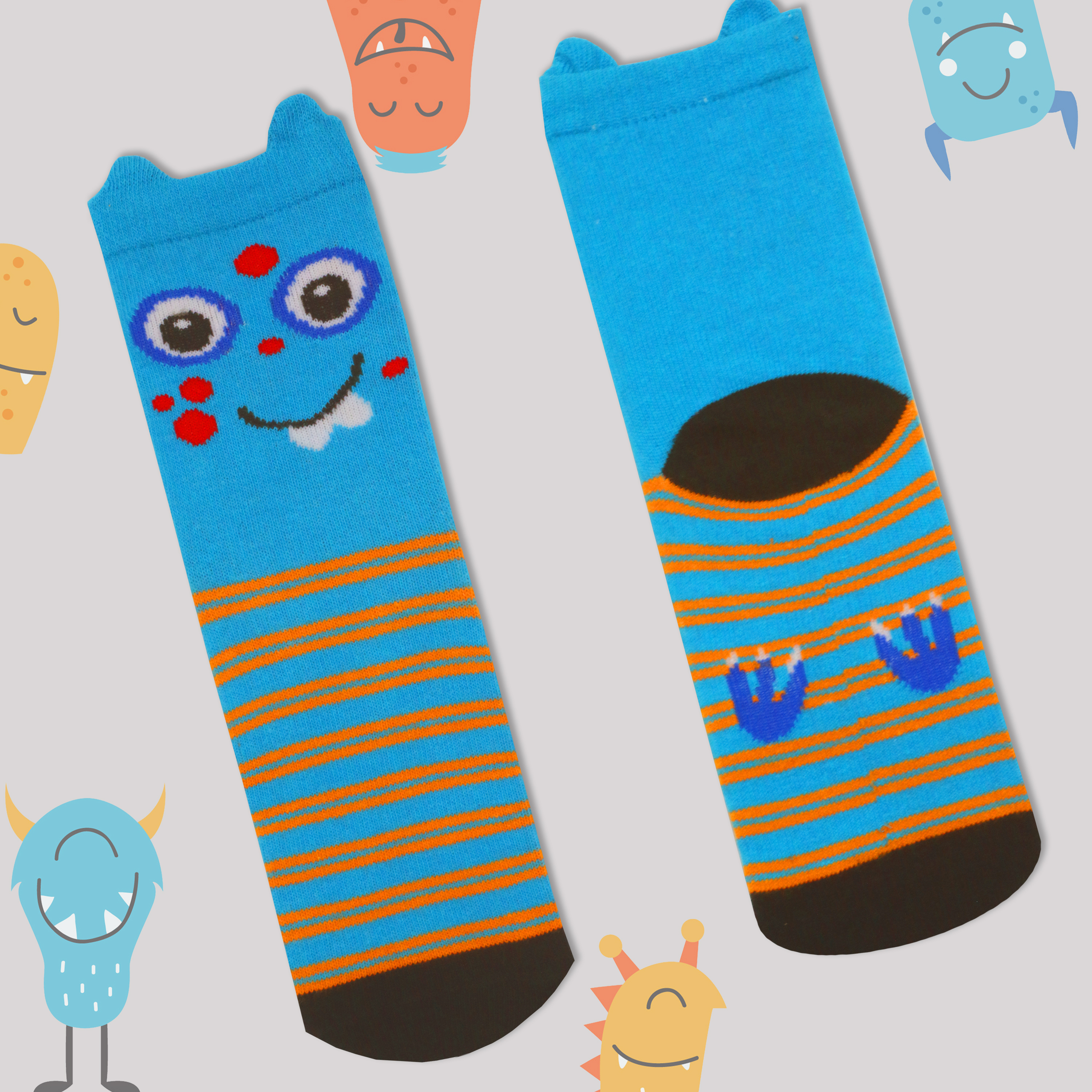 Niños Monstruos Lindos Coloridos Divertidos Extraños Geniales Calcetines Novedad Algodón Orejas Ricas 6-3.5 - Imagen 23 de 56