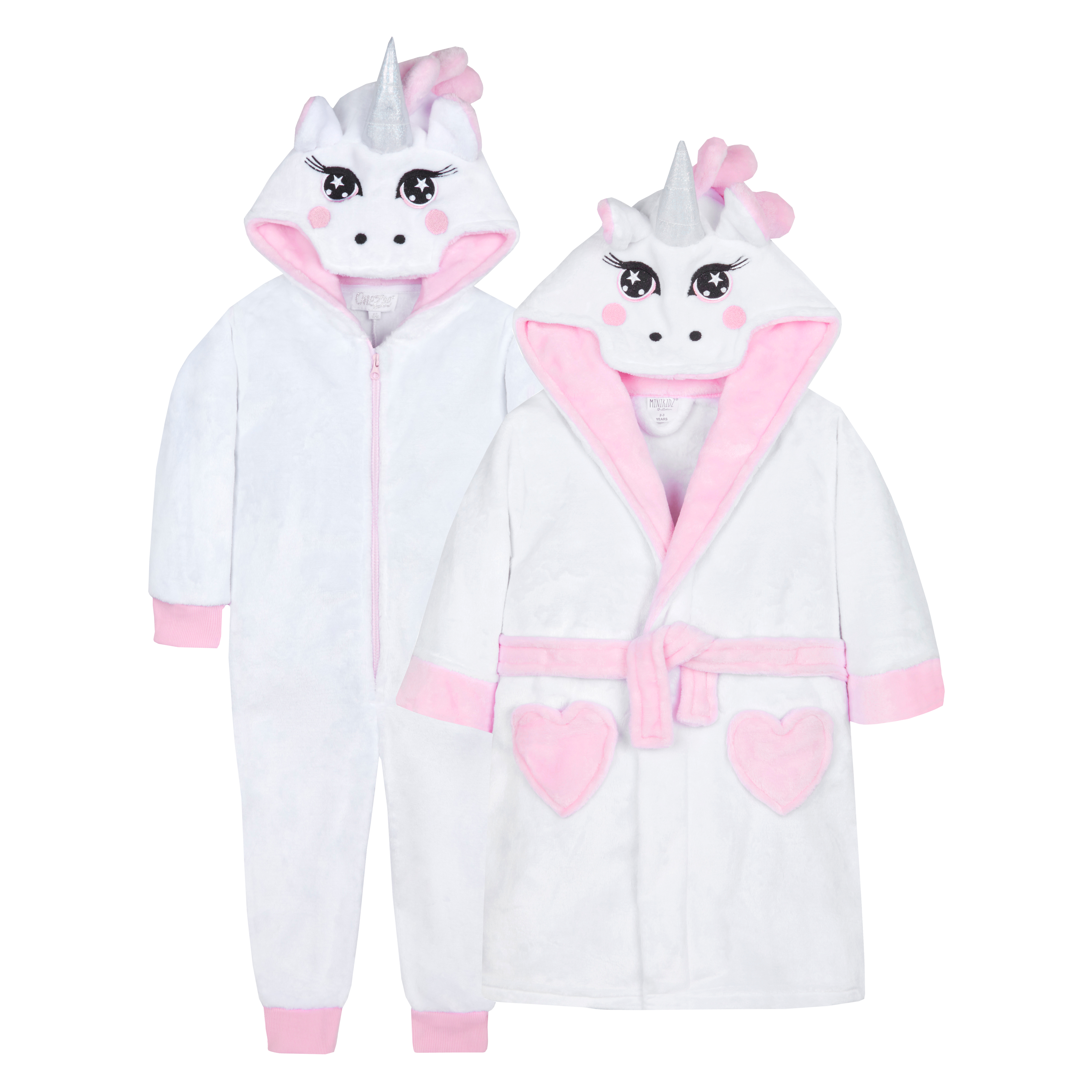 Kids Girls Soft Unicorns Bathrobes,Girls Bathrobe Fleece Sleepwear Unicorns for Gifts 
