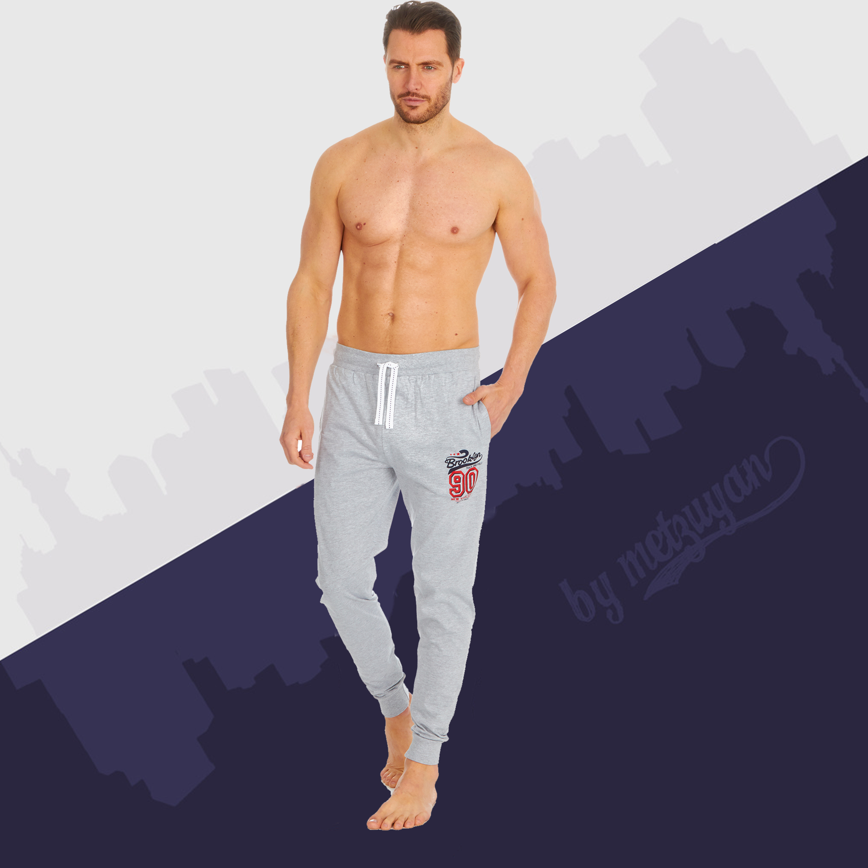Mens Pyjama Trousers Activewear Sleep Bed Pants Nightwear Lounge Cotton S - XXL - Picture 4 of 14