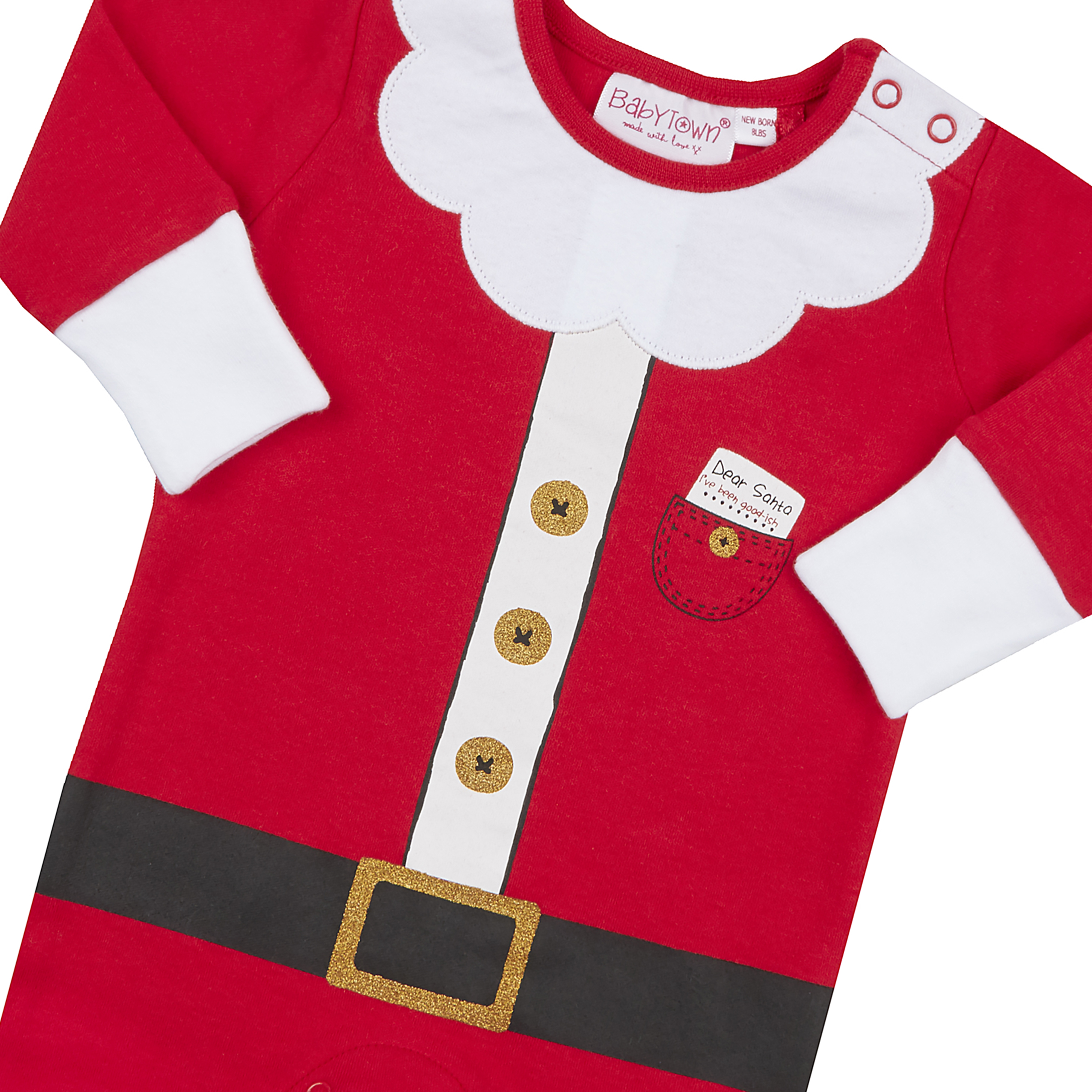 Baby Christmas Cotton Sleepsuit set Elf or Santa with hat
