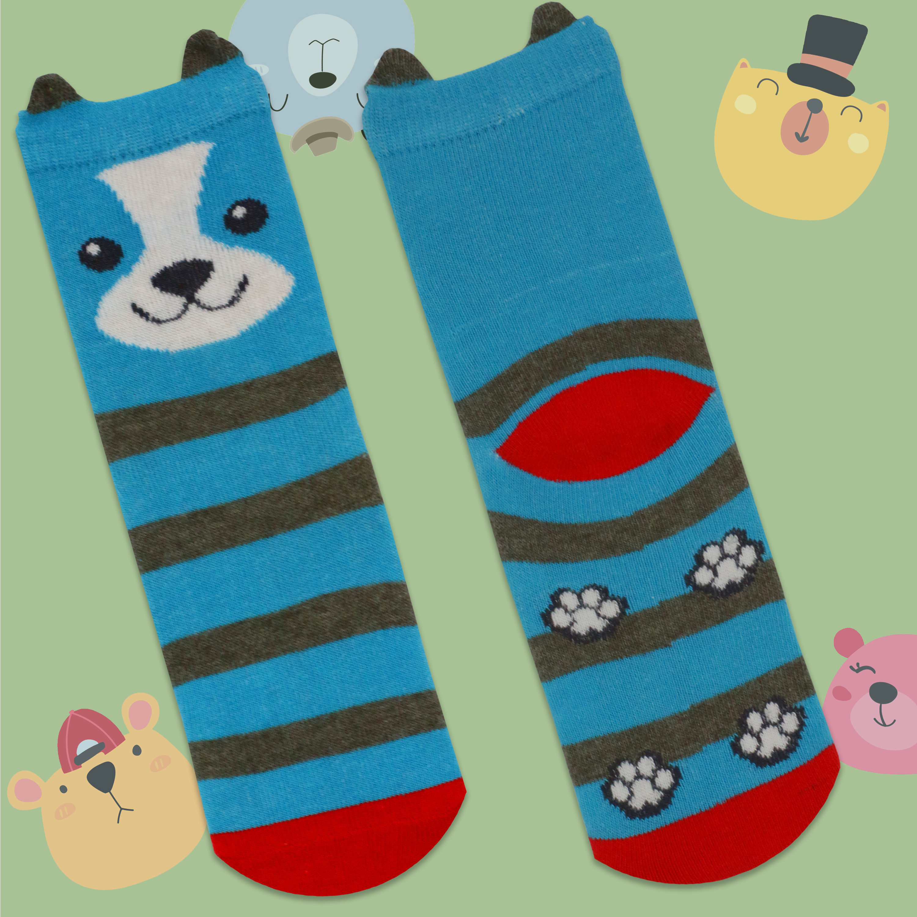 Niños Monstruos Lindos Coloridos Divertidos Extraños Geniales Calcetines Novedad Algodón Orejas Ricas 6-3.5 - Imagen 31 de 56