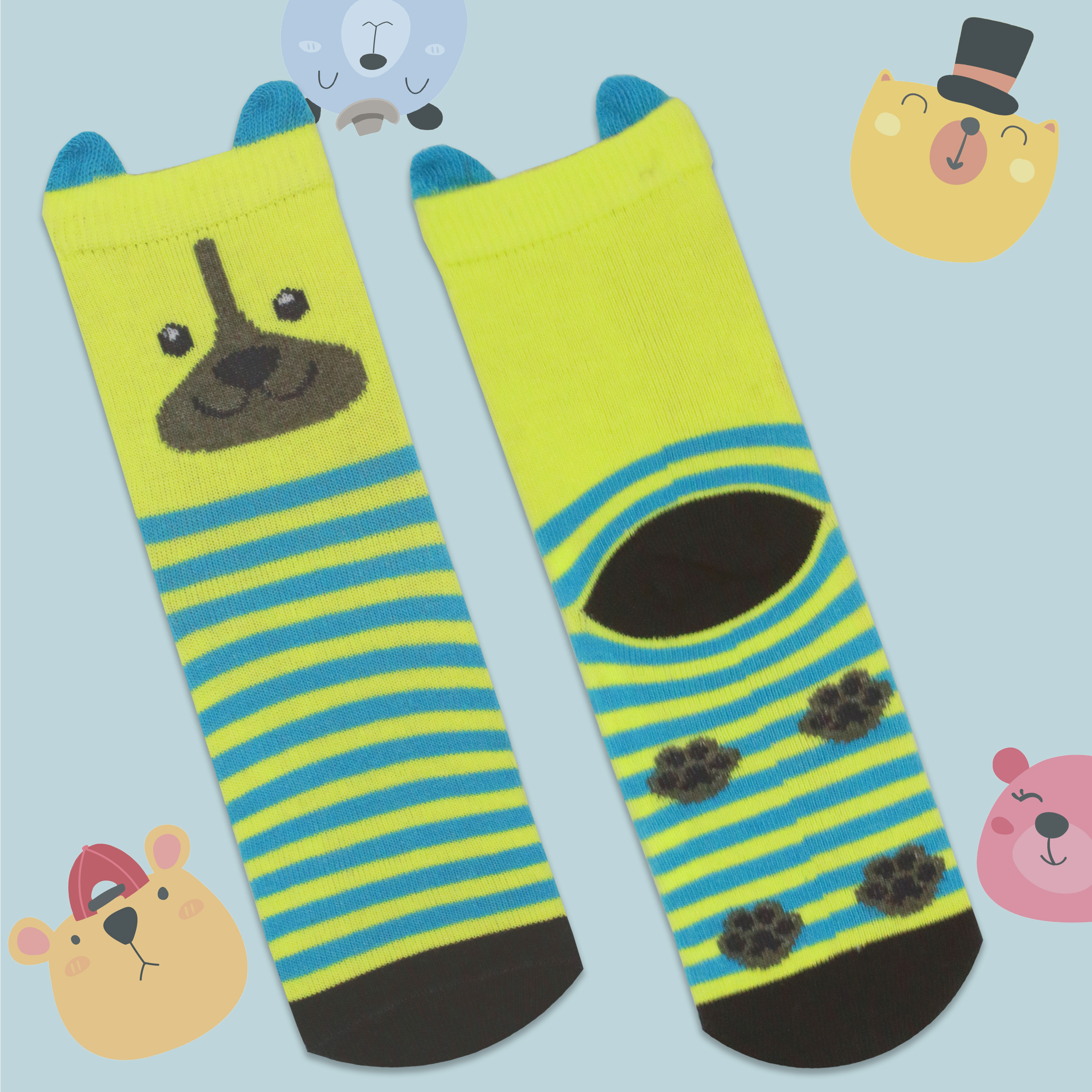 Niños Monstruos Lindos Coloridos Divertidos Extraños Geniales Calcetines Novedad Algodón Orejas Ricas 6-3.5 - Imagen 55 de 56