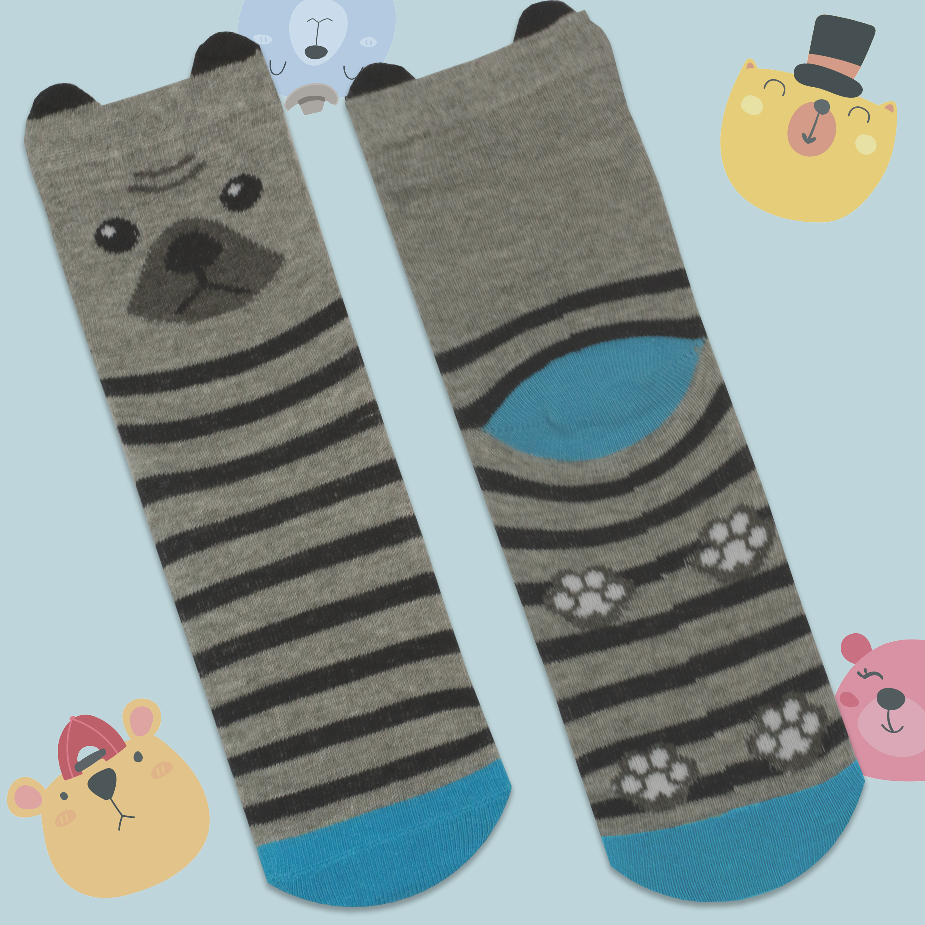 Niños Monstruos Lindos Coloridos Divertidos Extraños Geniales Calcetines Novedad Algodón Orejas Ricas 6-3.5 - Imagen 53 de 56