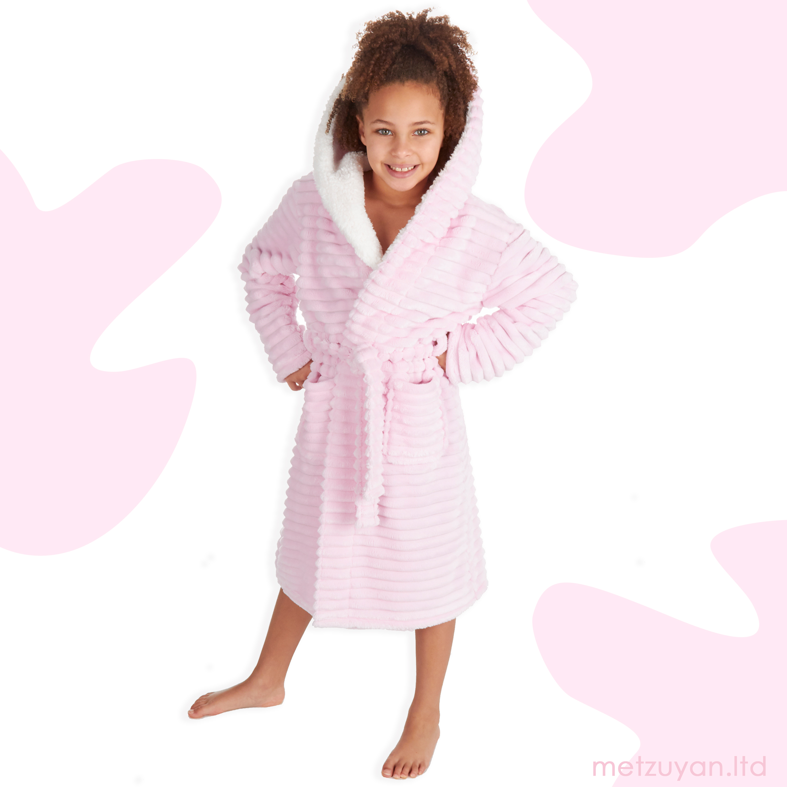 Girls pink clearance dressing gown